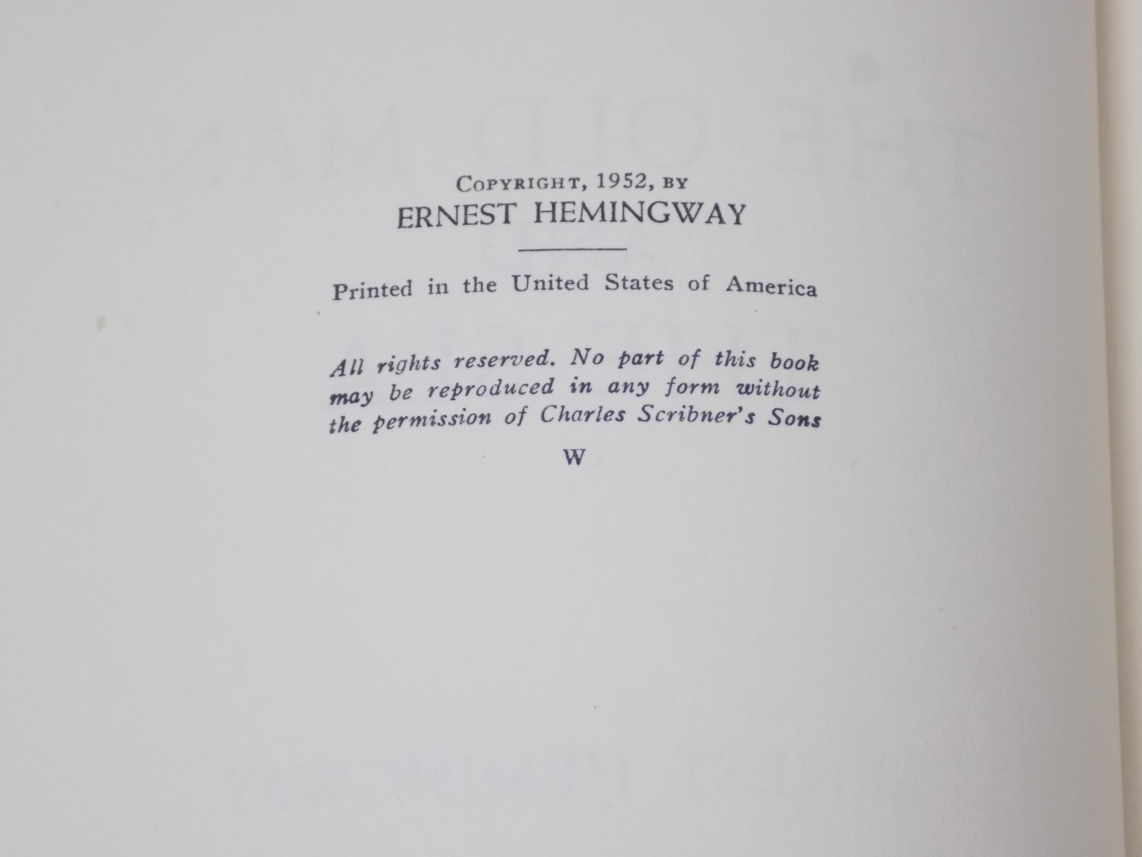 The Old Man and The Sea by Ernest Hemingway | 1952 | B.C.E.