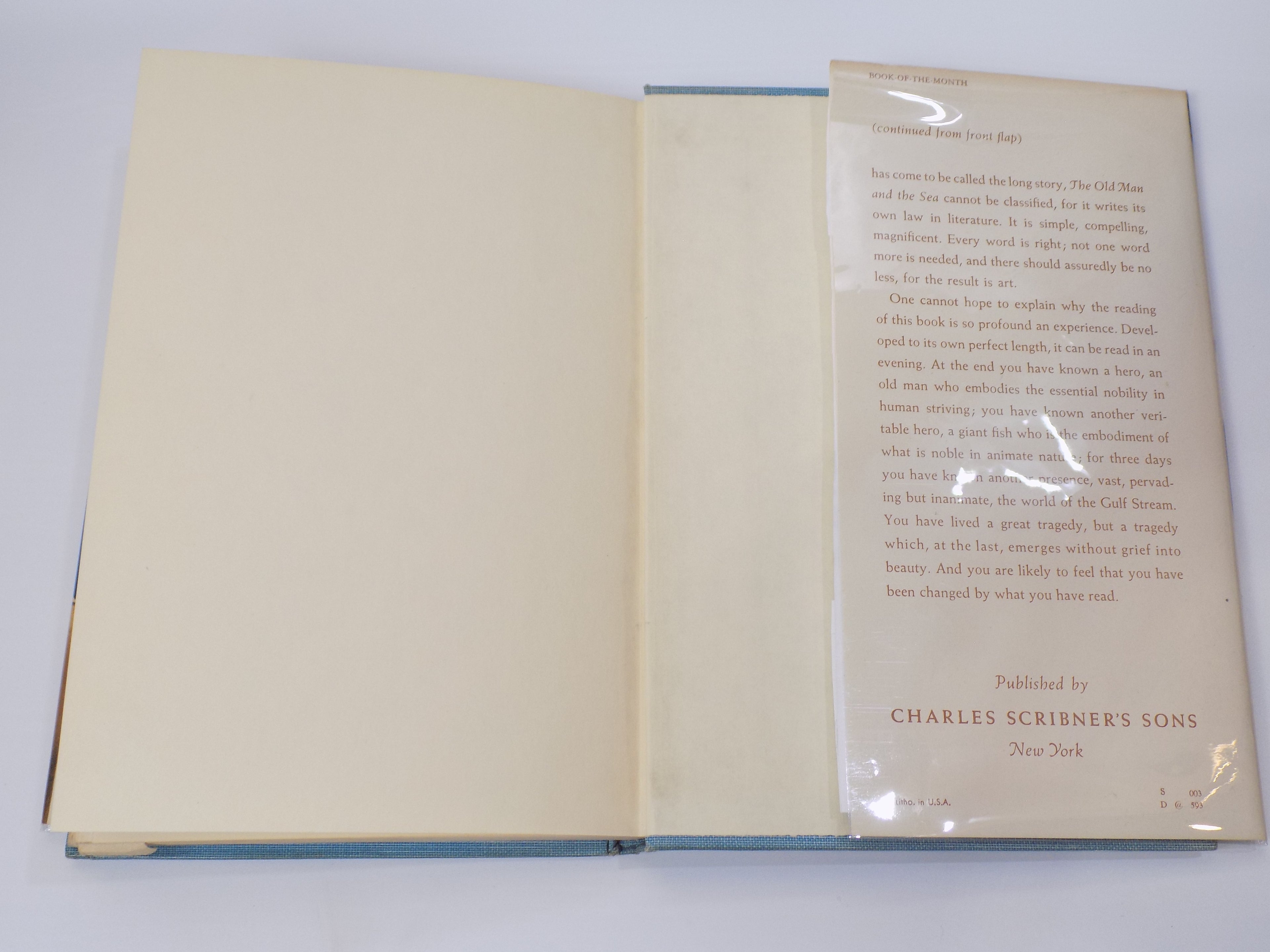 The Old Man and The Sea by Ernest Hemingway | 1952 | B.C.E.