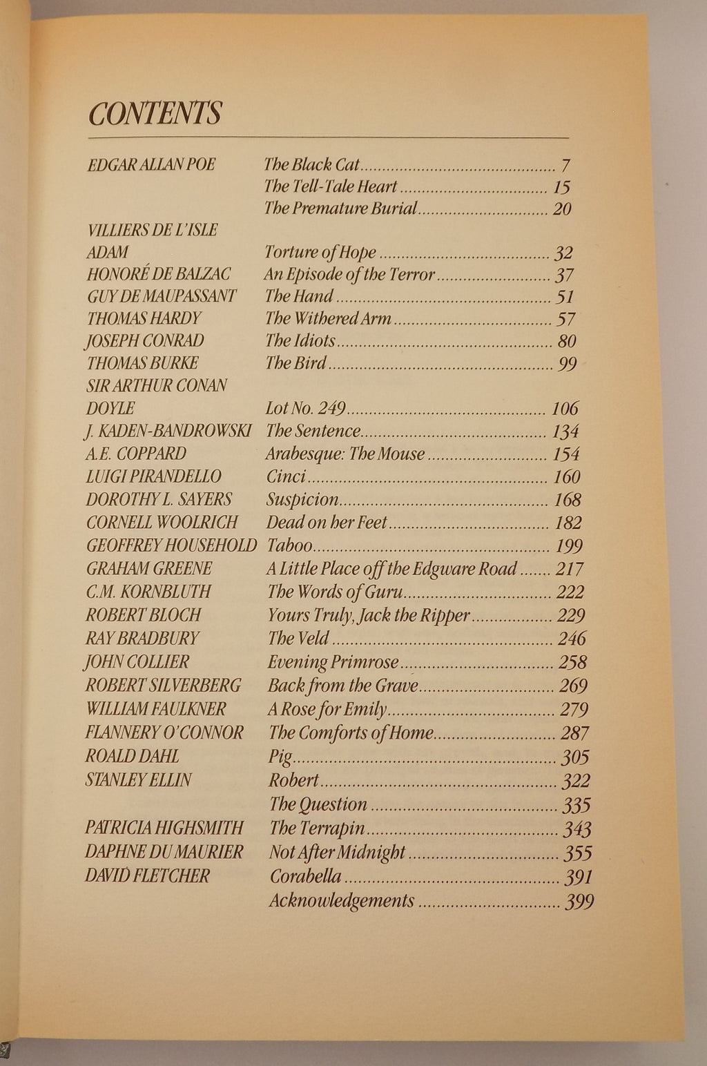 The Best Horror Stories from Mallard Press | 1990, First American Edition, Hardcover