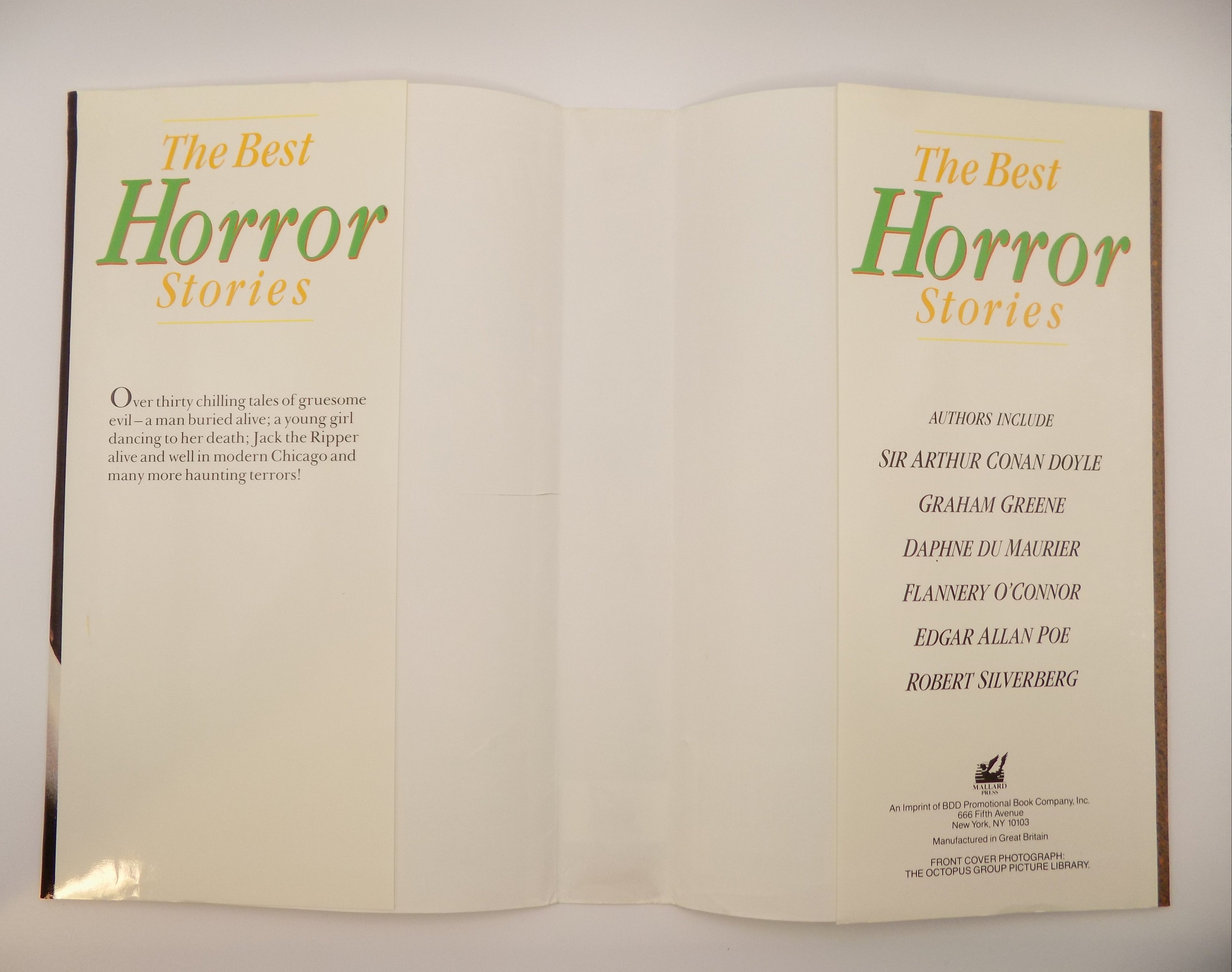 The Best Horror Stories from Mallard Press | 1990, First American Edition, Hardcover