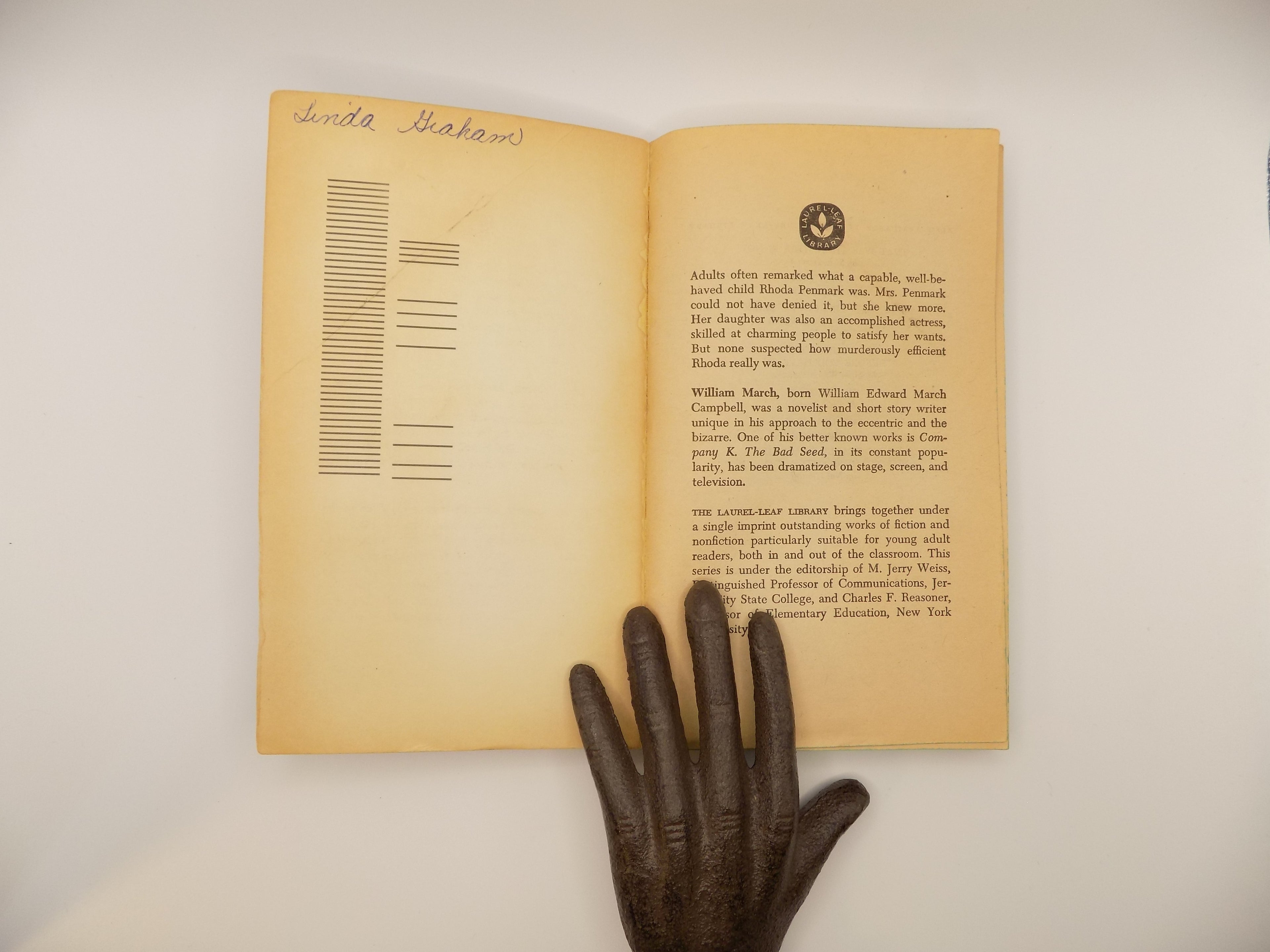 The Bad Seed by William March | Sixth Printing, 1973, Paperback