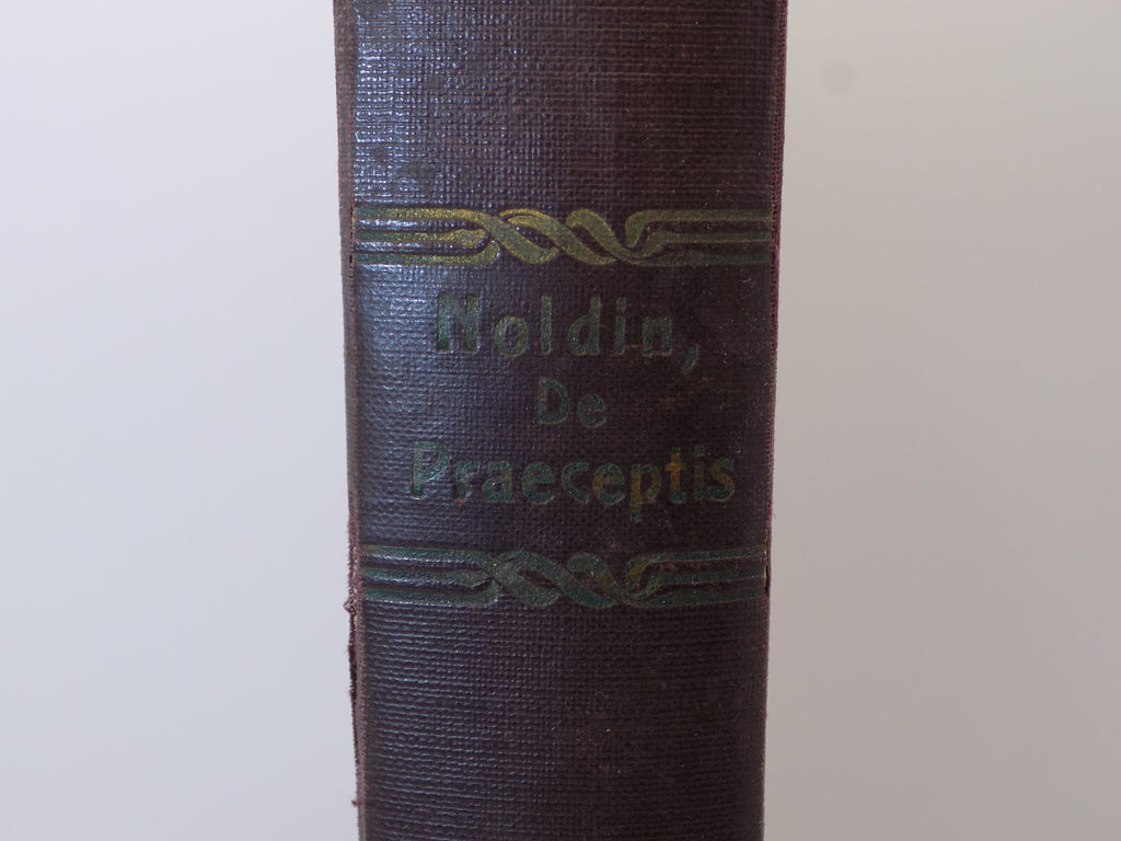 De Praeceptis (On the Precepts) by Hieronymus Noldin, S.J. | Latin Text, 1926