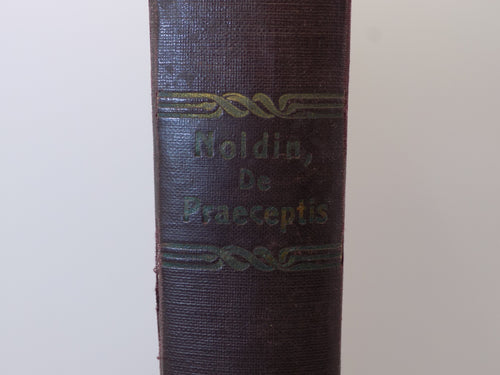 De Praeceptis (On the Precepts) by Hieronymus Noldin, S.J. | Latin Text, 1926