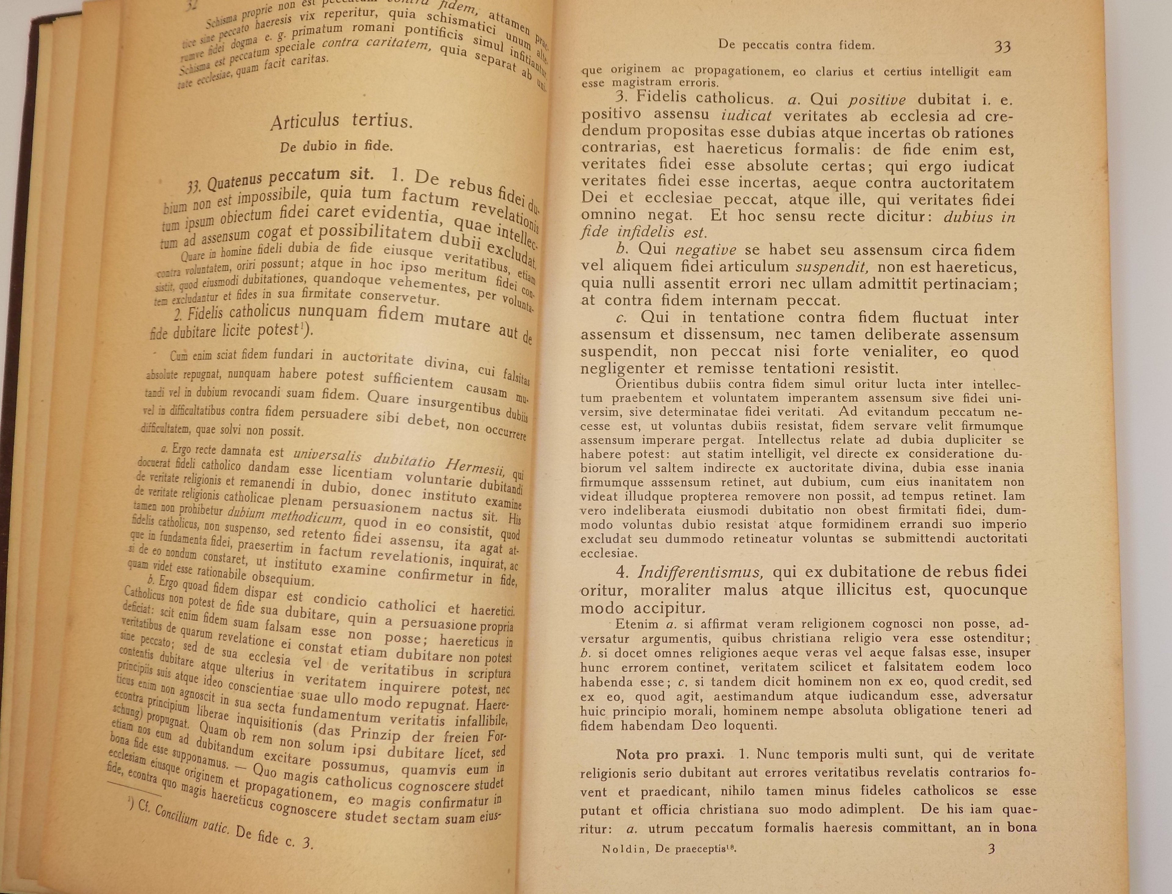 De Praeceptis (On the Precepts) by Hieronymus Noldin, S.J. | Latin Text, 1926