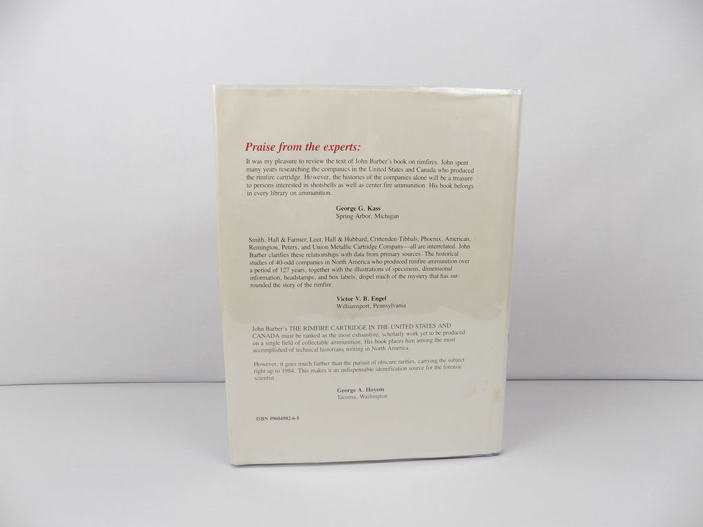 The Rimfire Cartridge in the United States & Canada  1857 to 1984 | Signed & First Edition