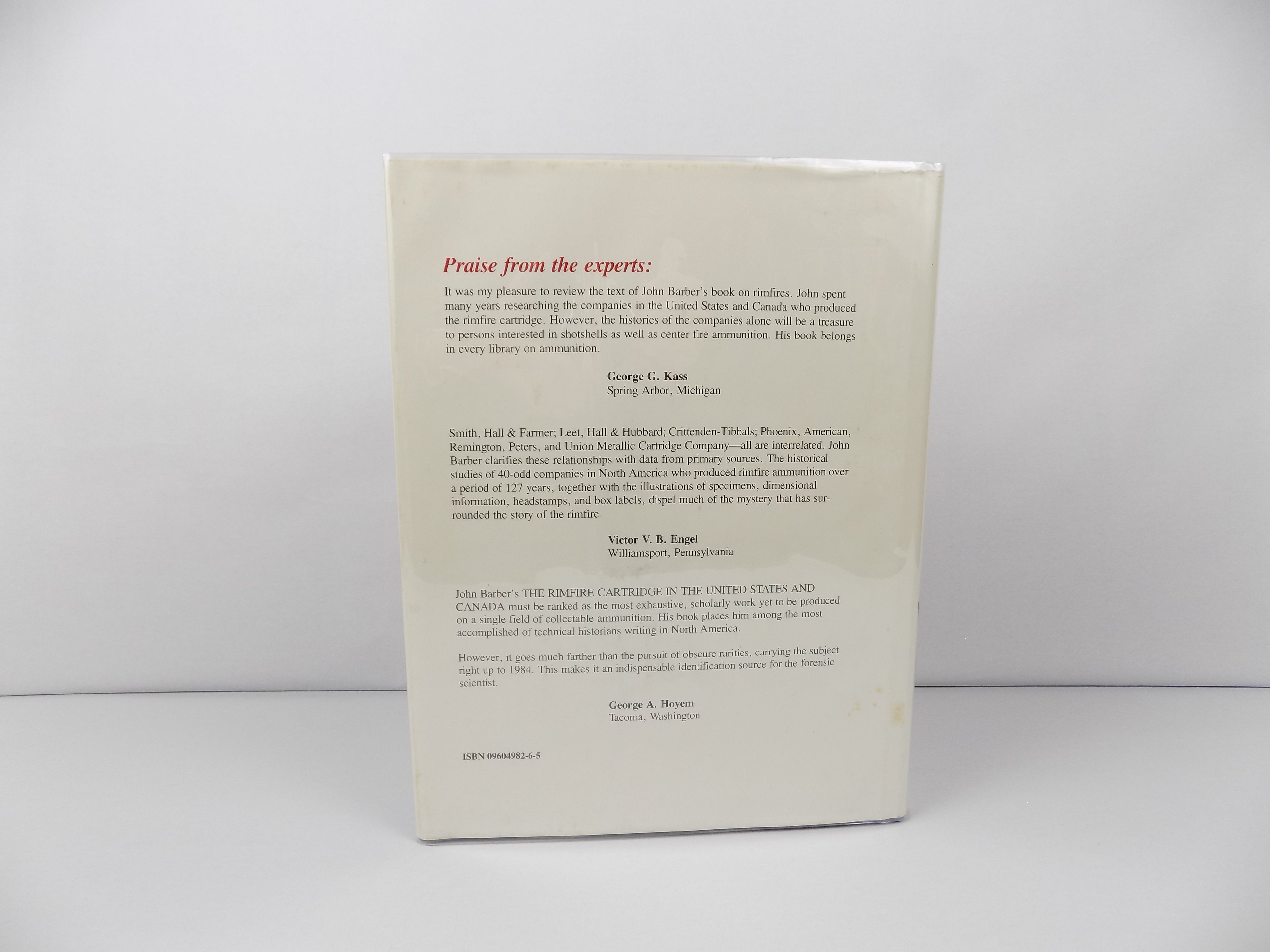 The Rimfire Cartridge in the United States & Canada  1857 to 1984 | Signed & First Edition