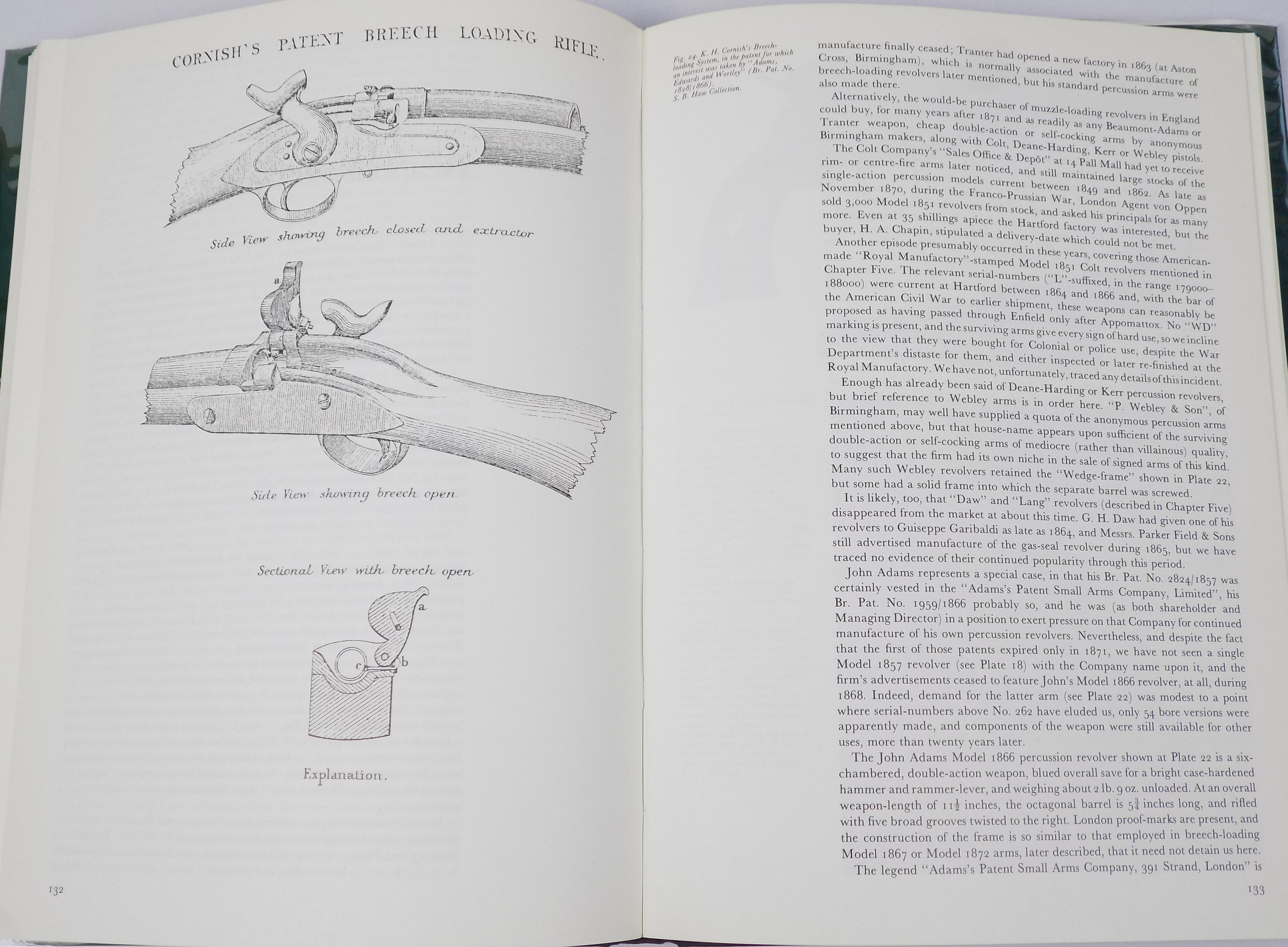 Adams' Revolvers by W.H.J. Chamberlain & A.W.F. Taylerson | 1976, First Edition
