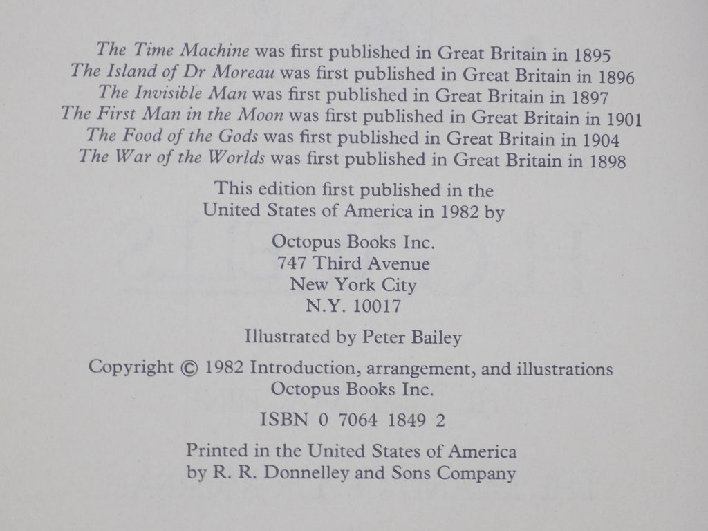 H.G. Wells Complete & Unabridged | Octopus Books 1982