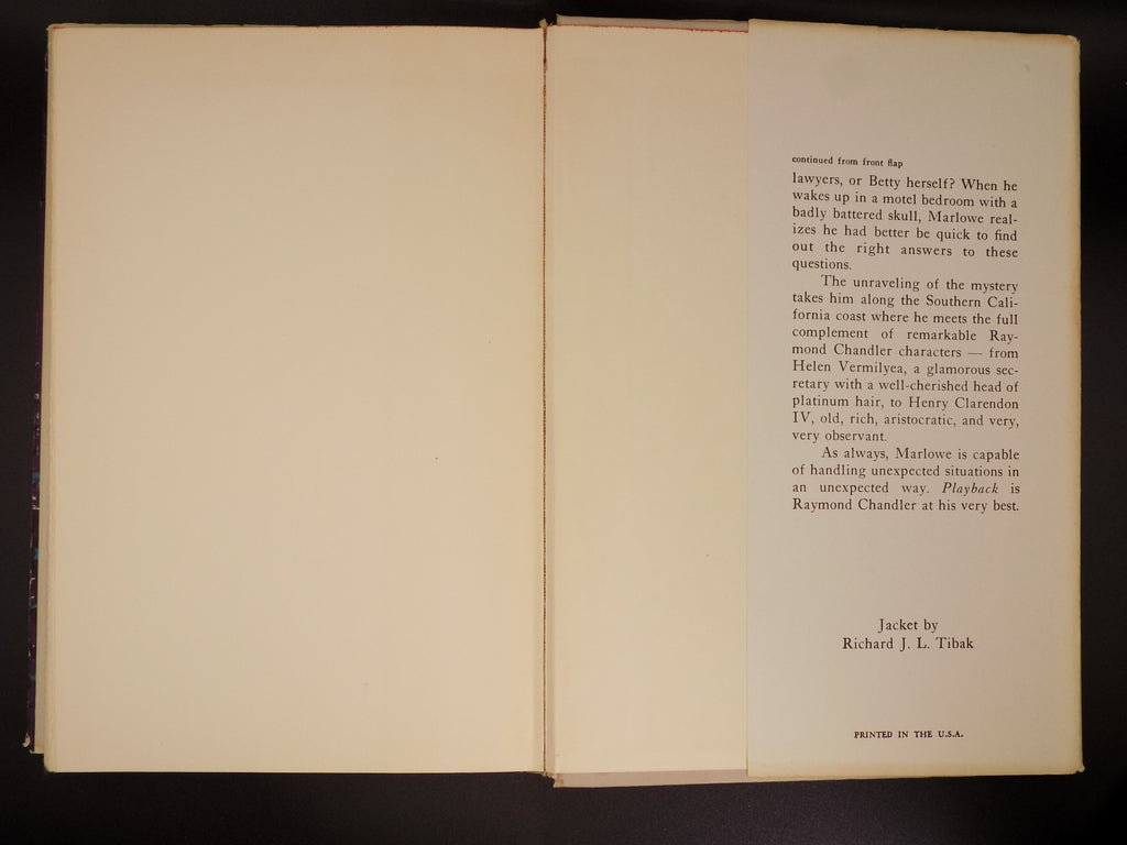 Playback by Raymond Chandler | Philip Marlow| 1958, B.C.E.