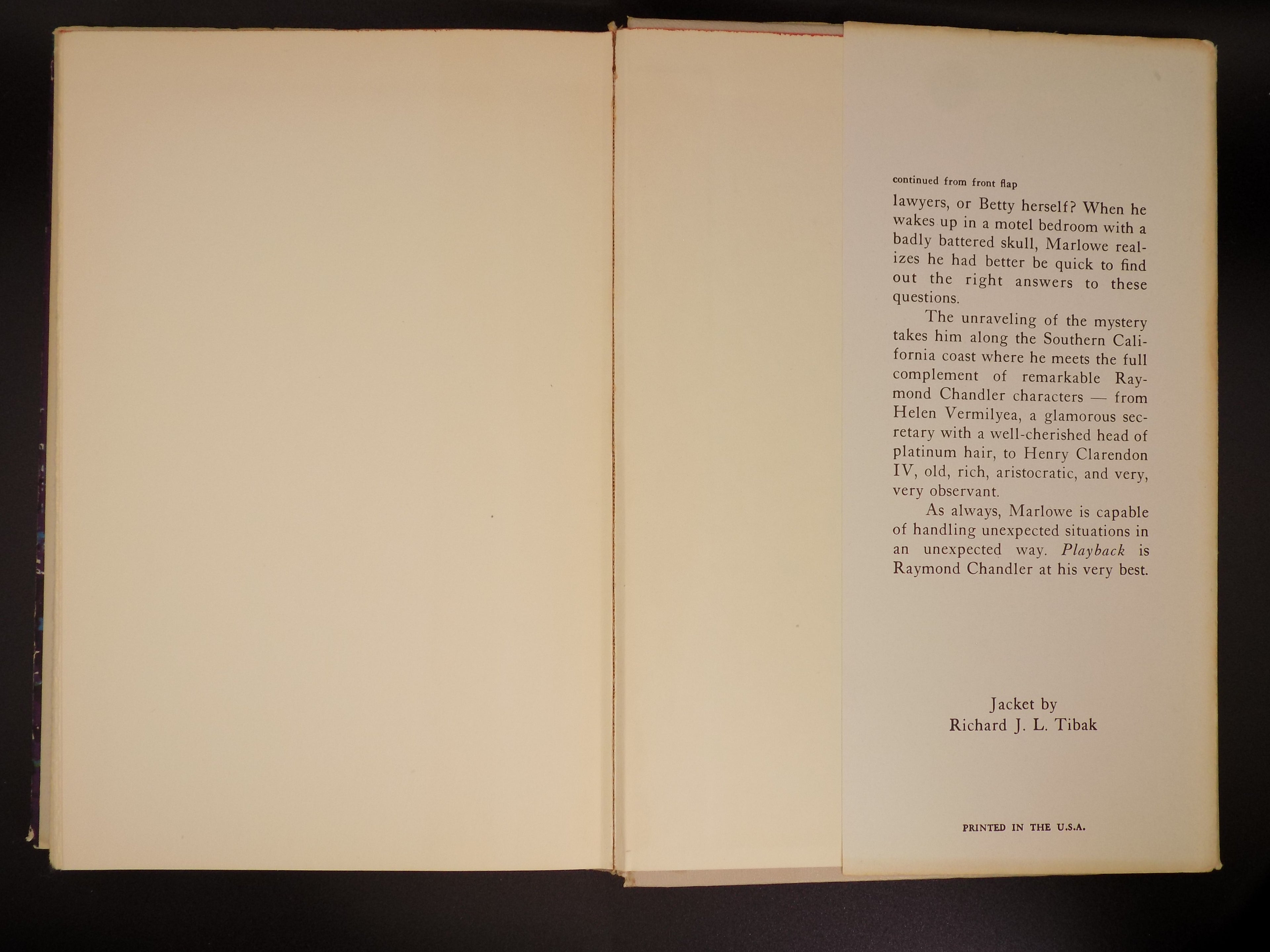 Playback by Raymond Chandler | Philip Marlow| 1958, B.C.E.