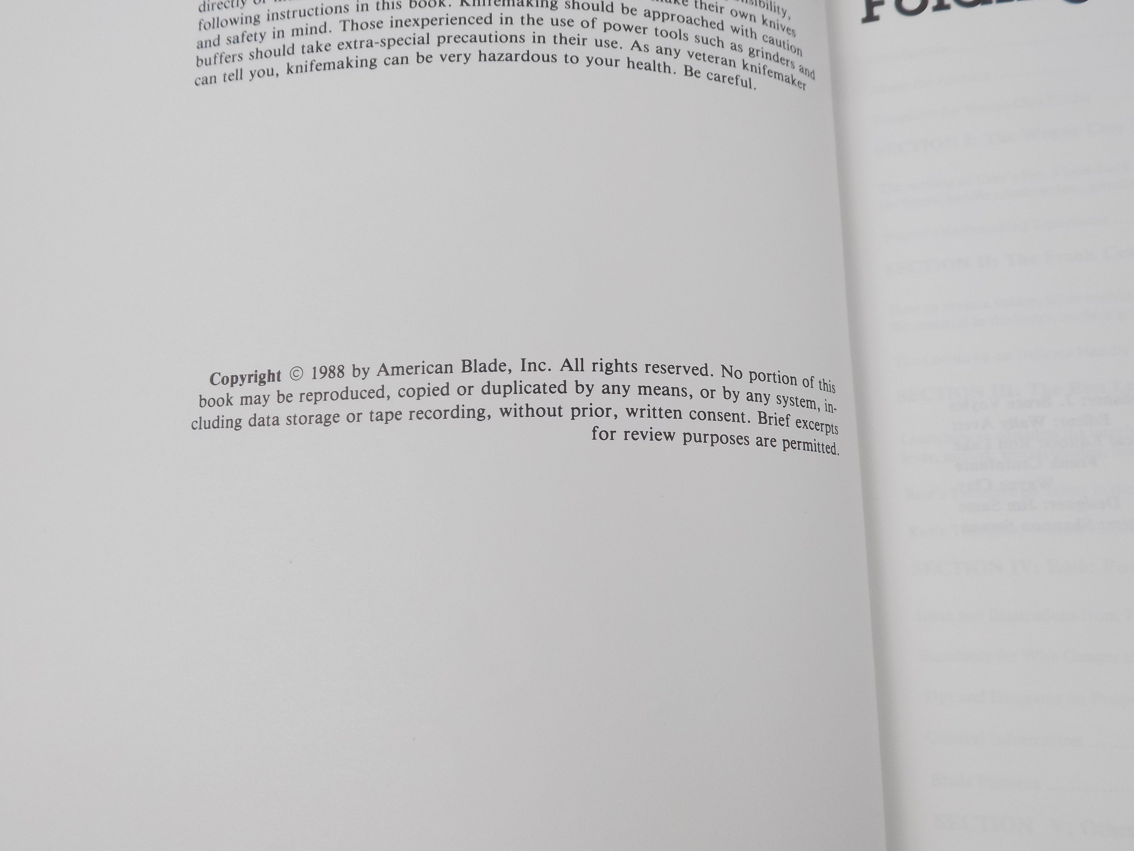 How to Make Folding Knives | First Edition, 1988