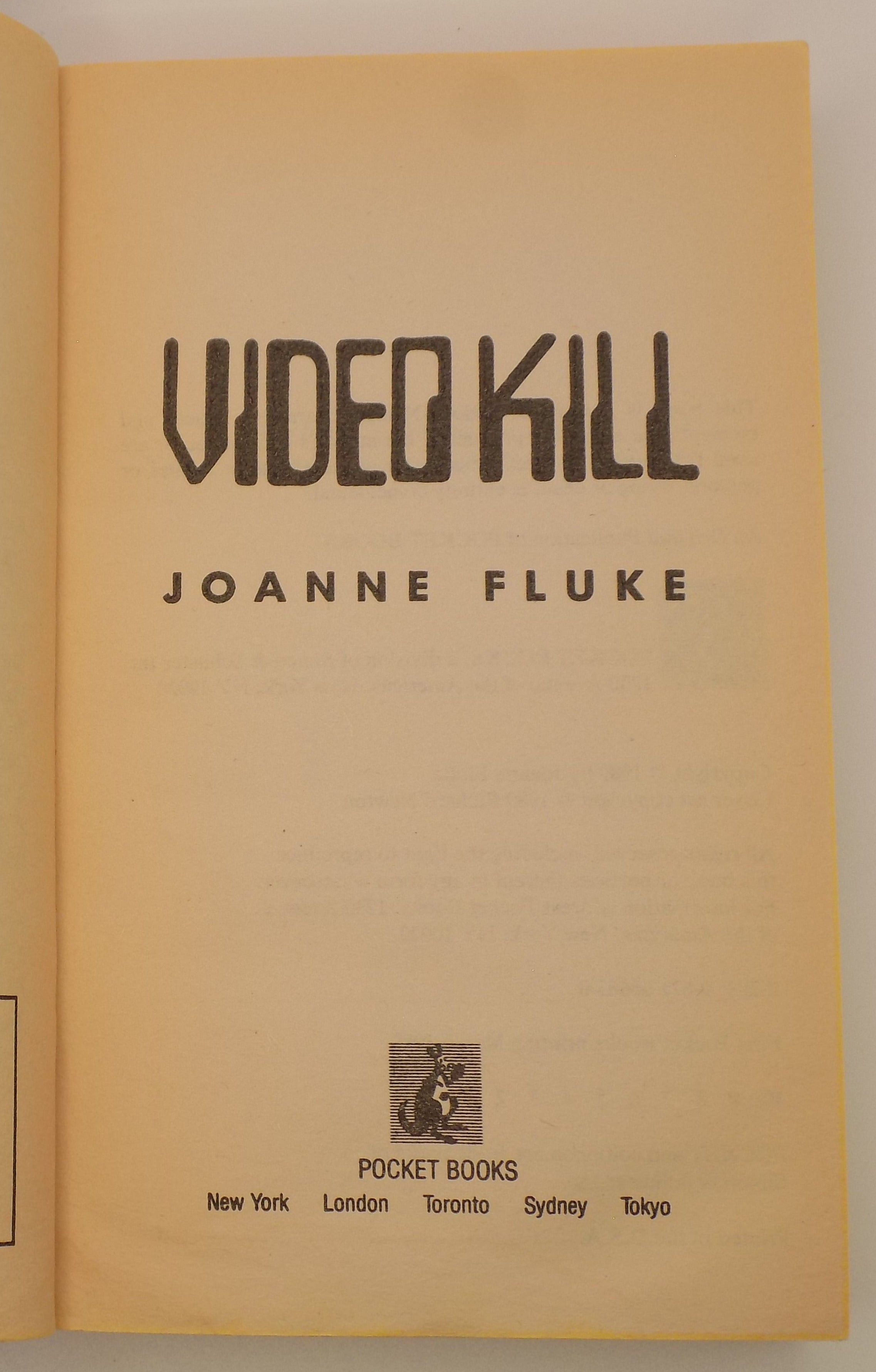 Video Kill by Joanne Fluke | 1st Pocket Horror Printing 1989