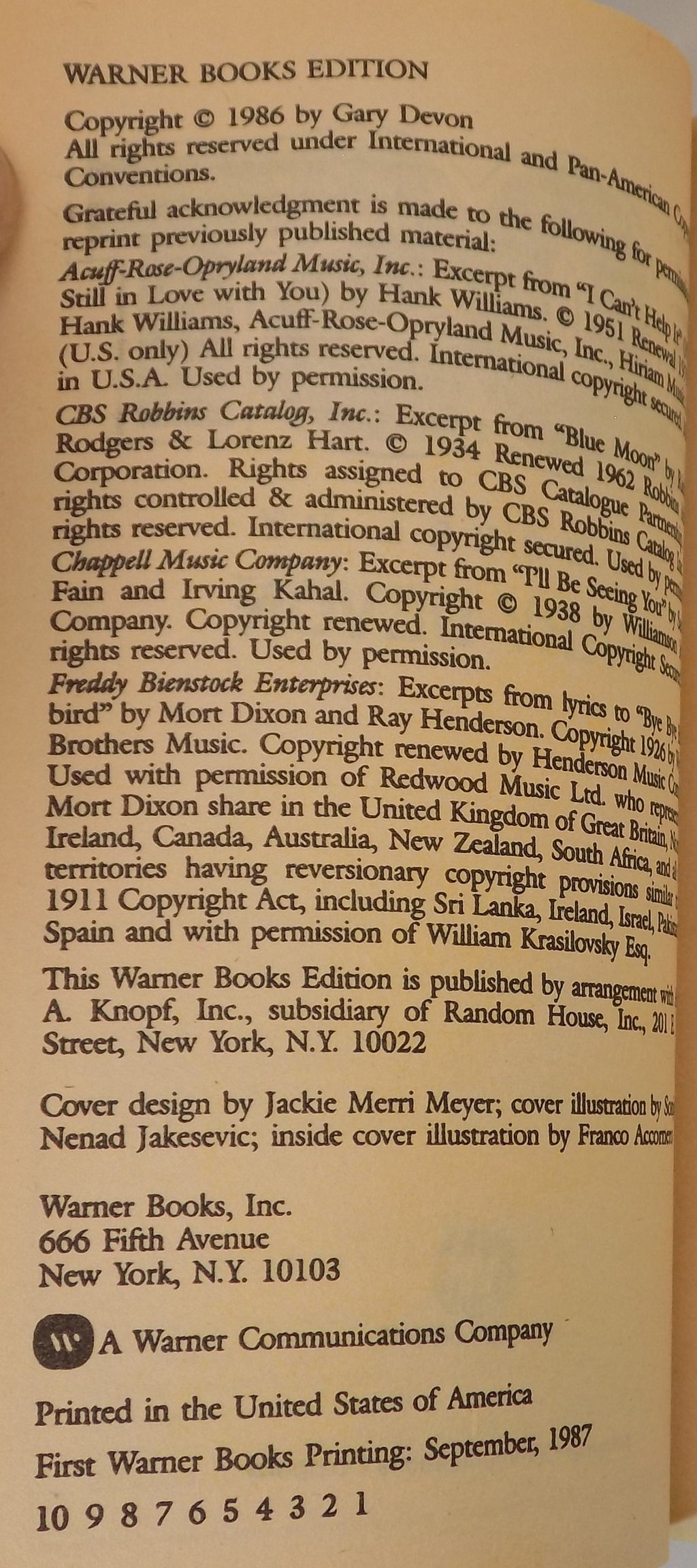 Lost by Gary Devon | Warner Books, 1987