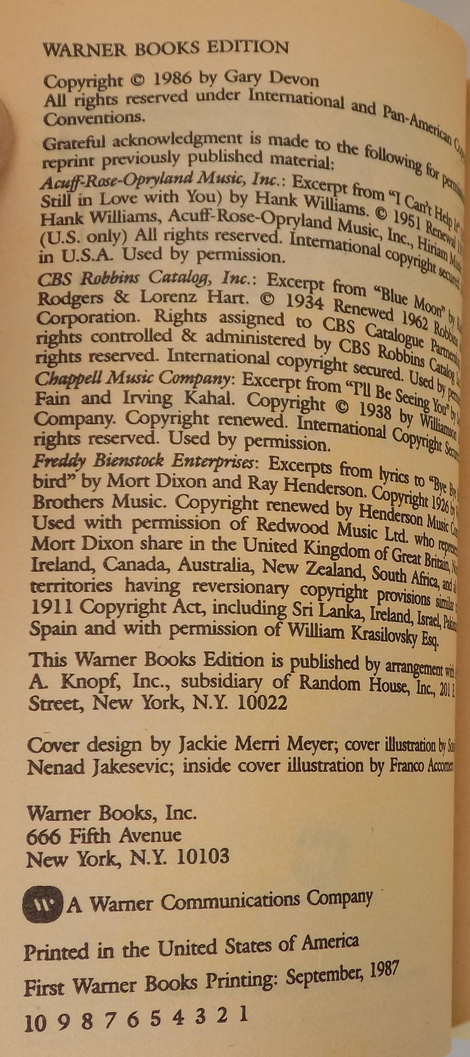 Lost by Gary Devon | Warner Books, 1987