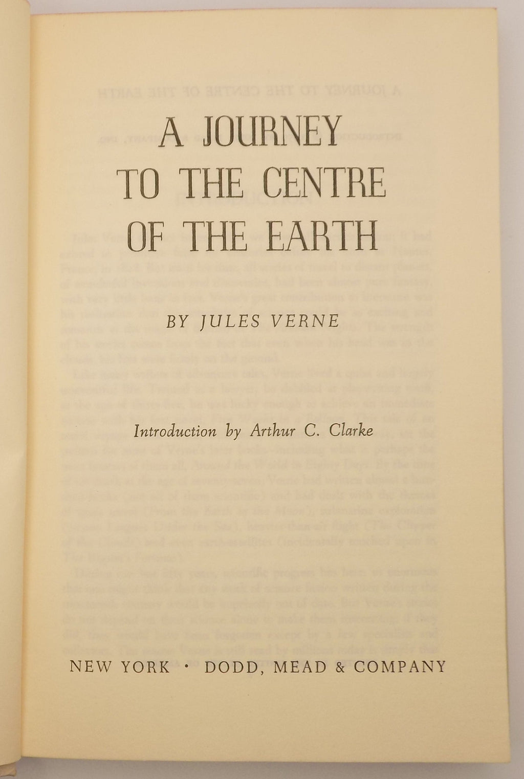 A Journey To The Centre Of The Earth by Jules Verne |1959, Hardcover B.C.E.