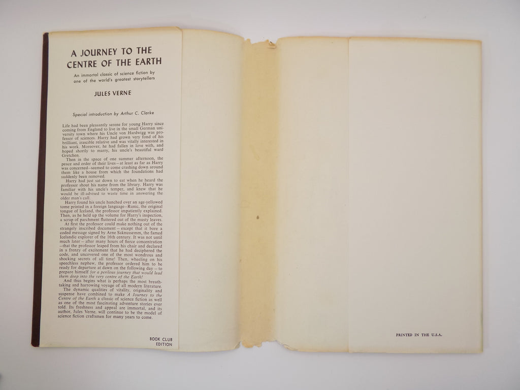 A Journey To The Centre Of The Earth by Jules Verne |1959, Hardcover B.C.E.