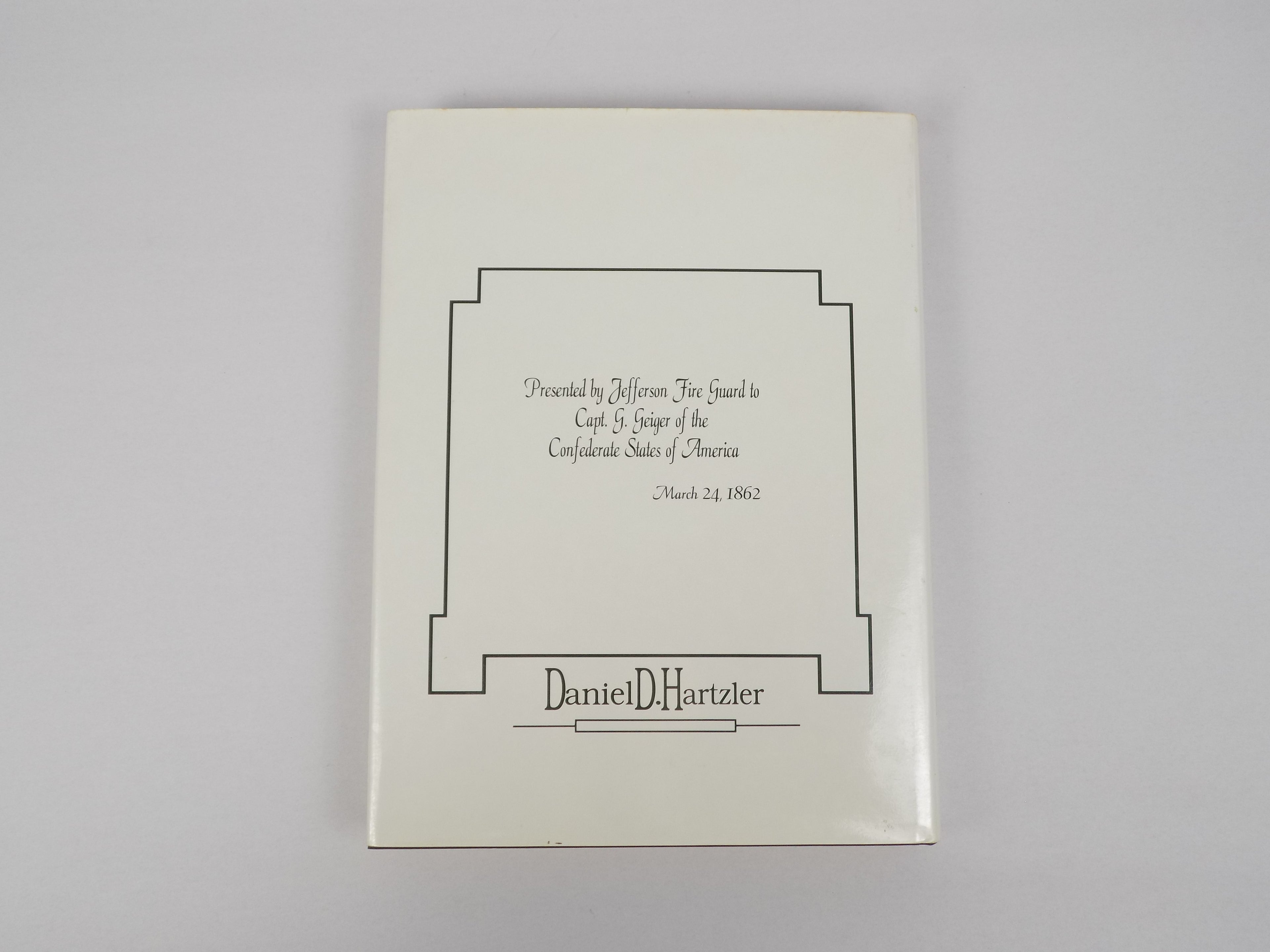 Confederate Presentation & Inscribed Swords & Revolvers by Daniel D. Hartzler | Olde Soldiers Books, Inc., 1988