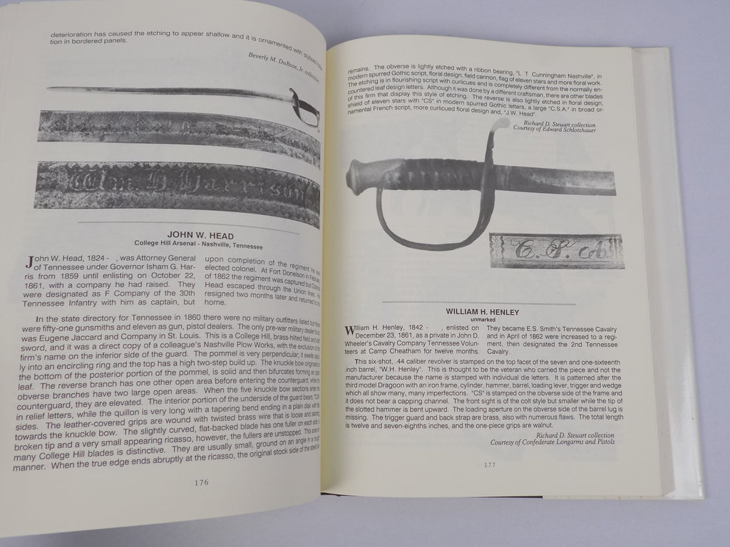 Confederate Presentation & Inscribed Swords & Revolvers by Daniel D. Hartzler | Olde Soldiers Books, Inc., 1988