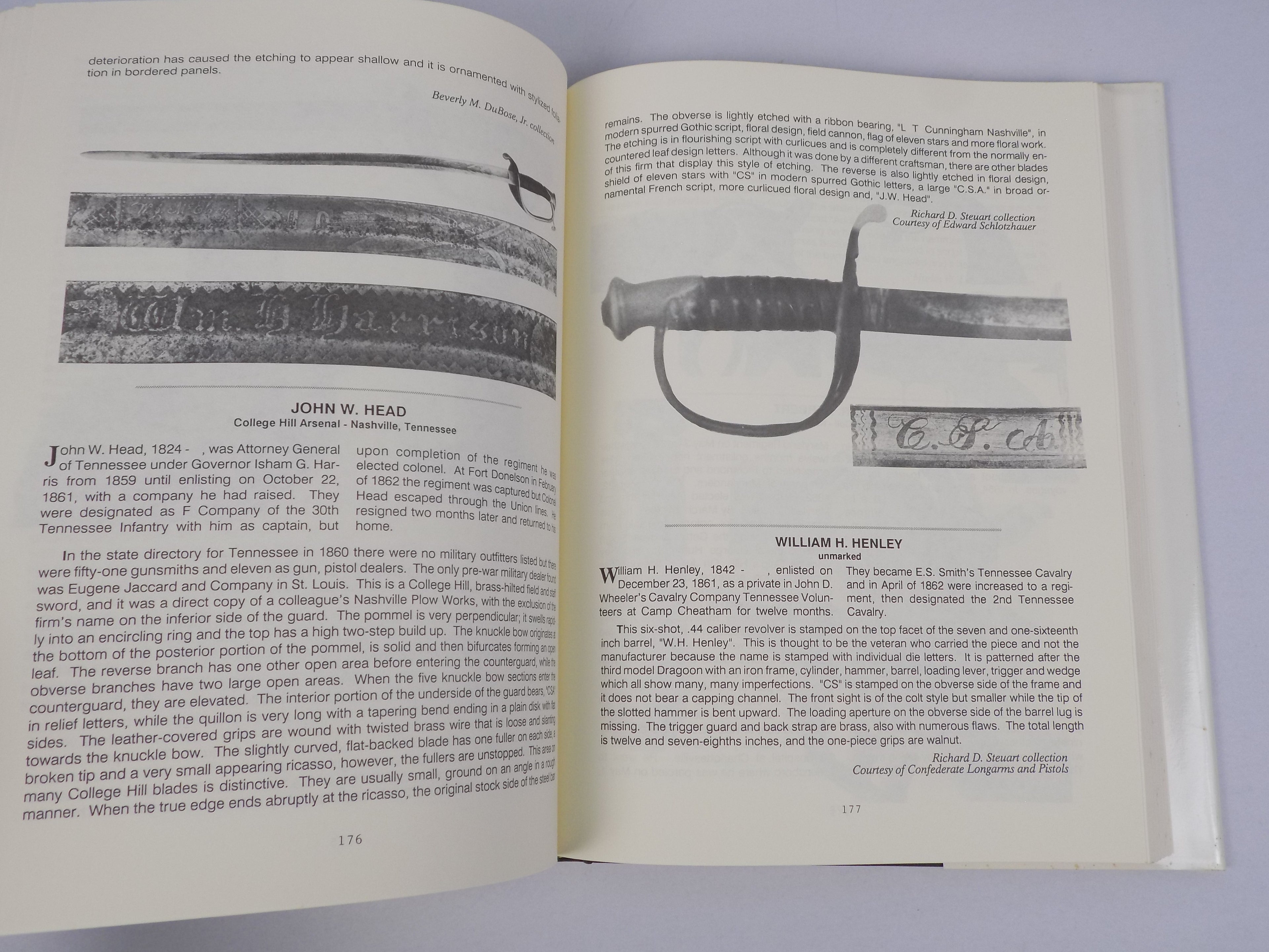 Confederate Presentation & Inscribed Swords & Revolvers by Daniel D. Hartzler | Olde Soldiers Books, Inc., 1988
