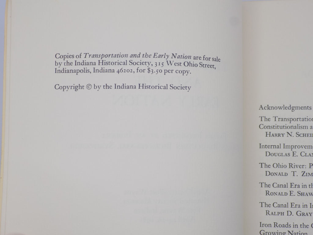 Transportation and the Early Nation | Indiana Historical Society, 1982