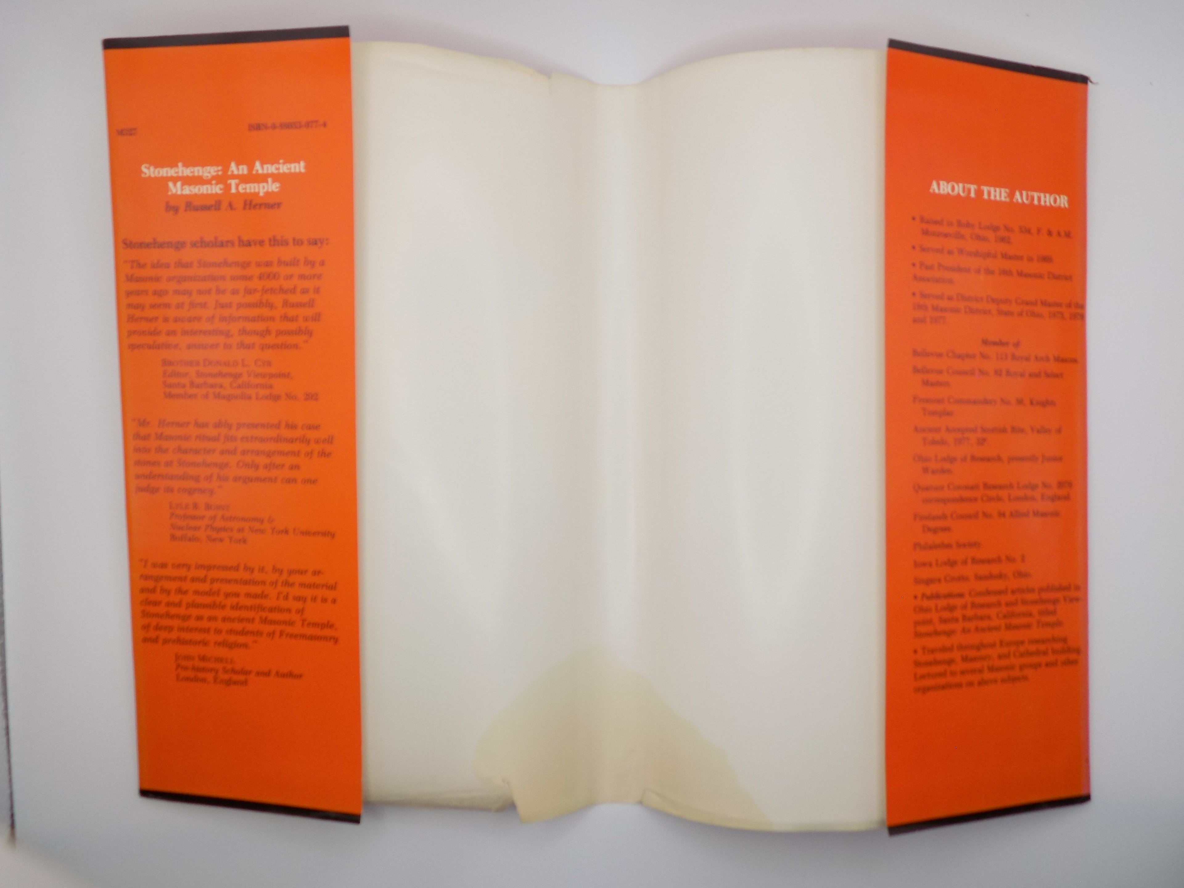 Stonehenge: An Ancient Masonic Temple by Russell Herner | SIGNED!