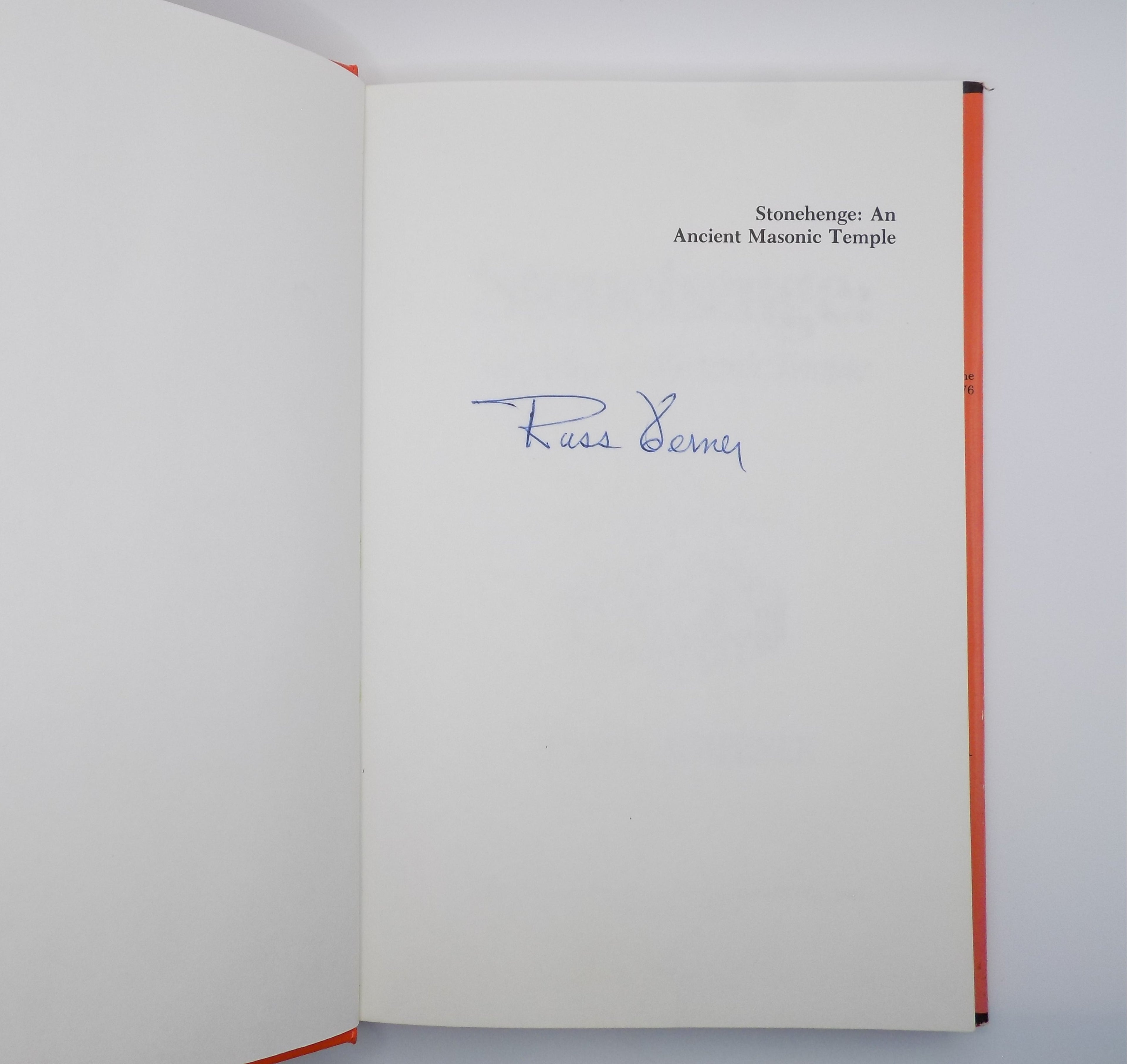 Stonehenge: An Ancient Masonic Temple by Russell Herner | SIGNED!
