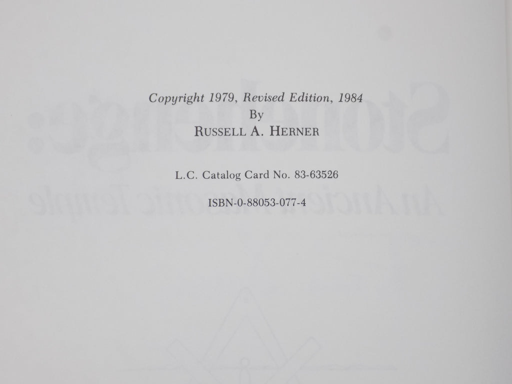 Stonehenge: An Ancient Masonic Temple by Russell Herner | SIGNED!