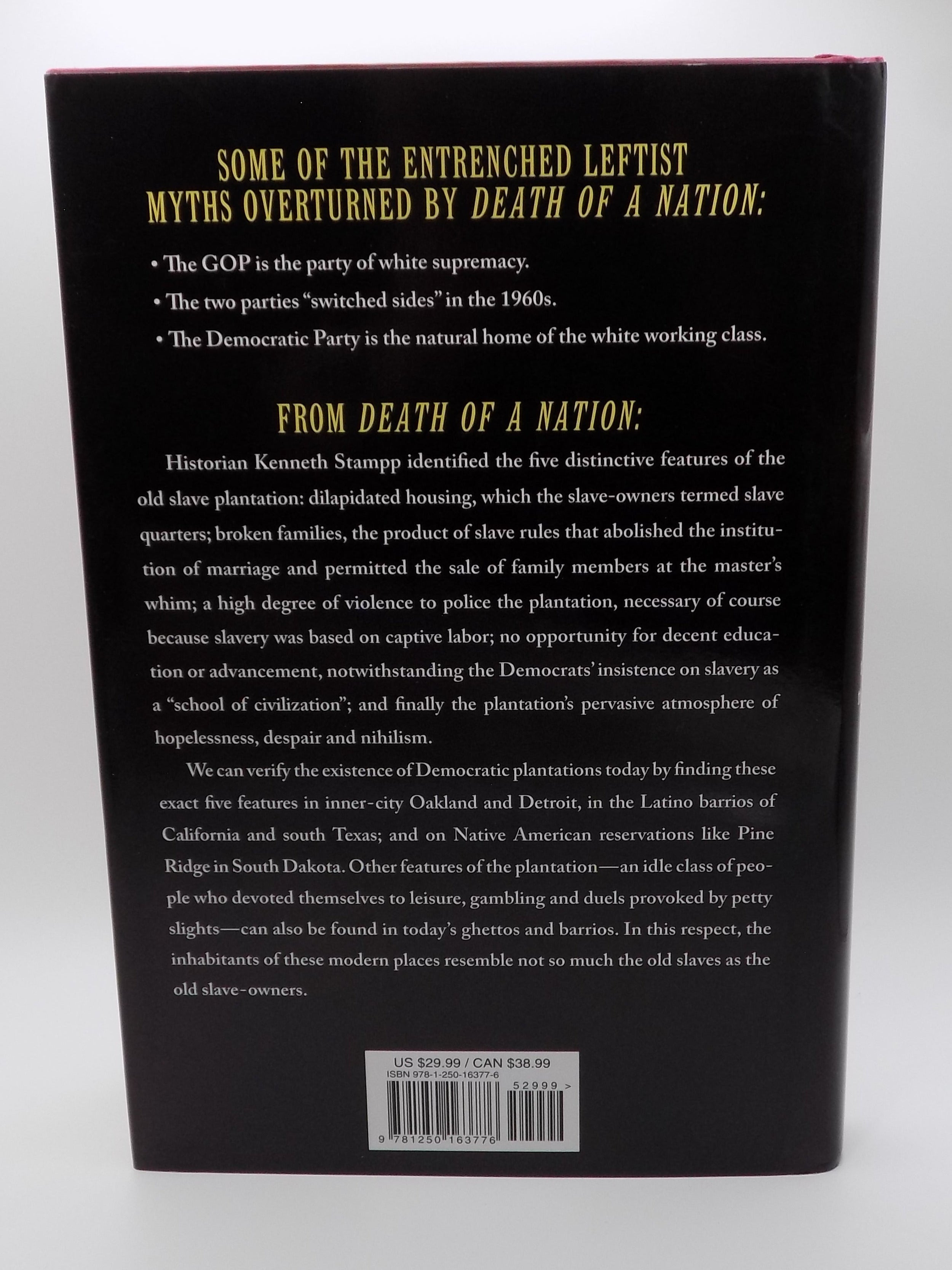 Death of a Nation by Dinesh D'Souza | Tipped-in Signature
