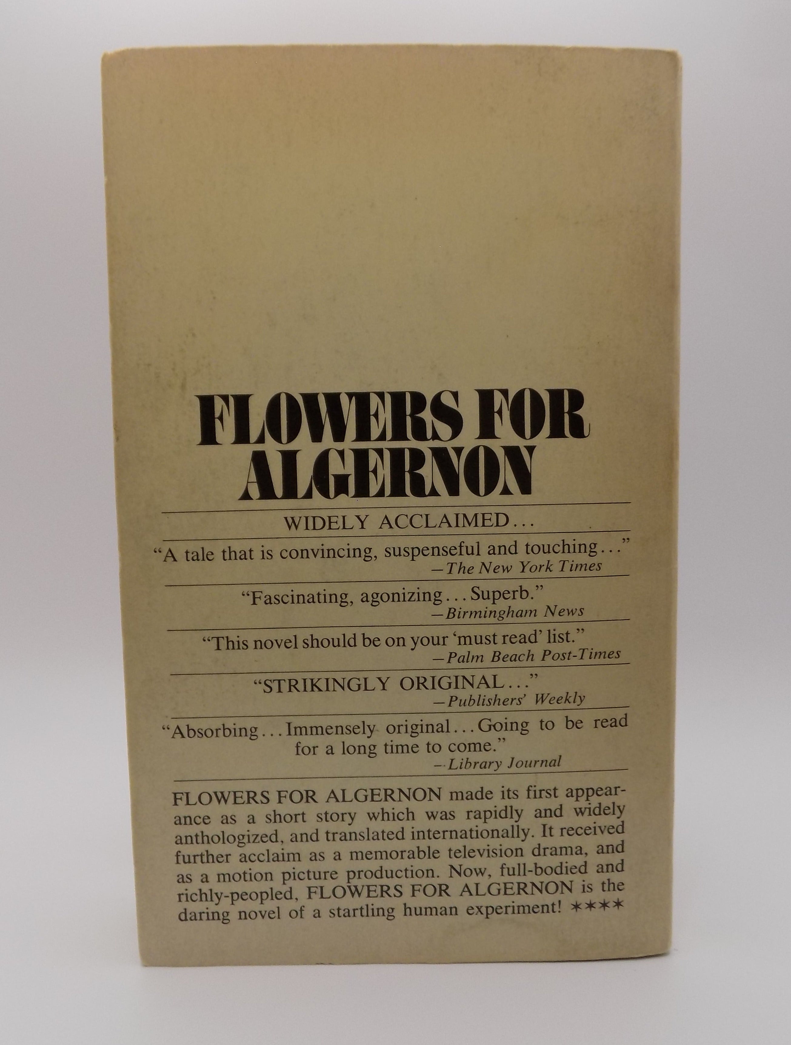 Flowers For Algernon by Daniel Keys | Bantam Books, 1978