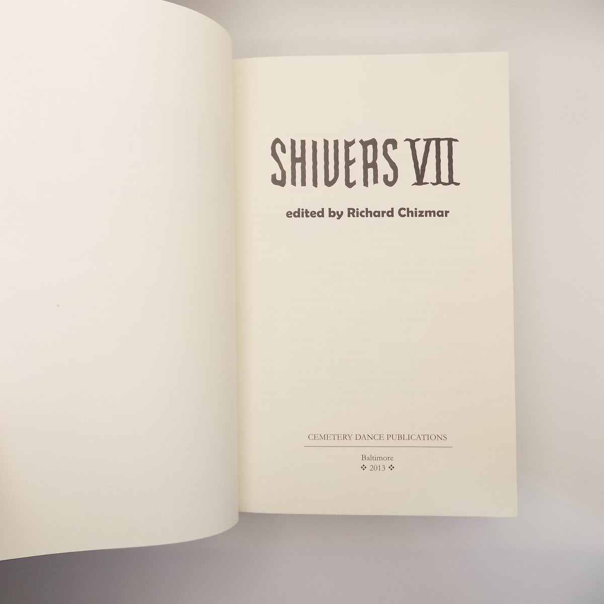 Shivers VII by Richard Chizmar [Signed Limited 1st Edition] Cemetery Dance, 2013