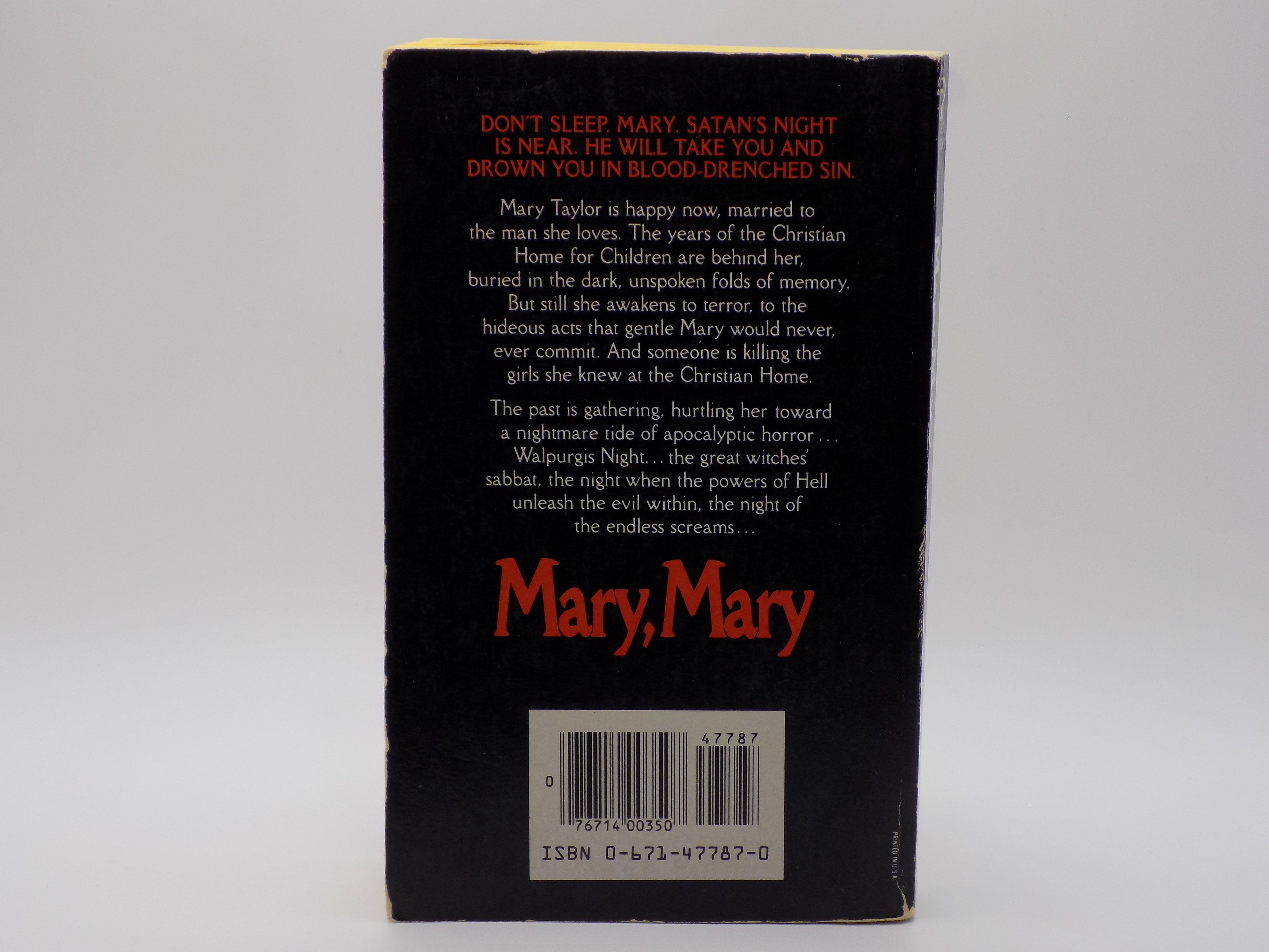 Mary, Mary by B.W. Battin | Pocket Horror, 1st Printing 1985