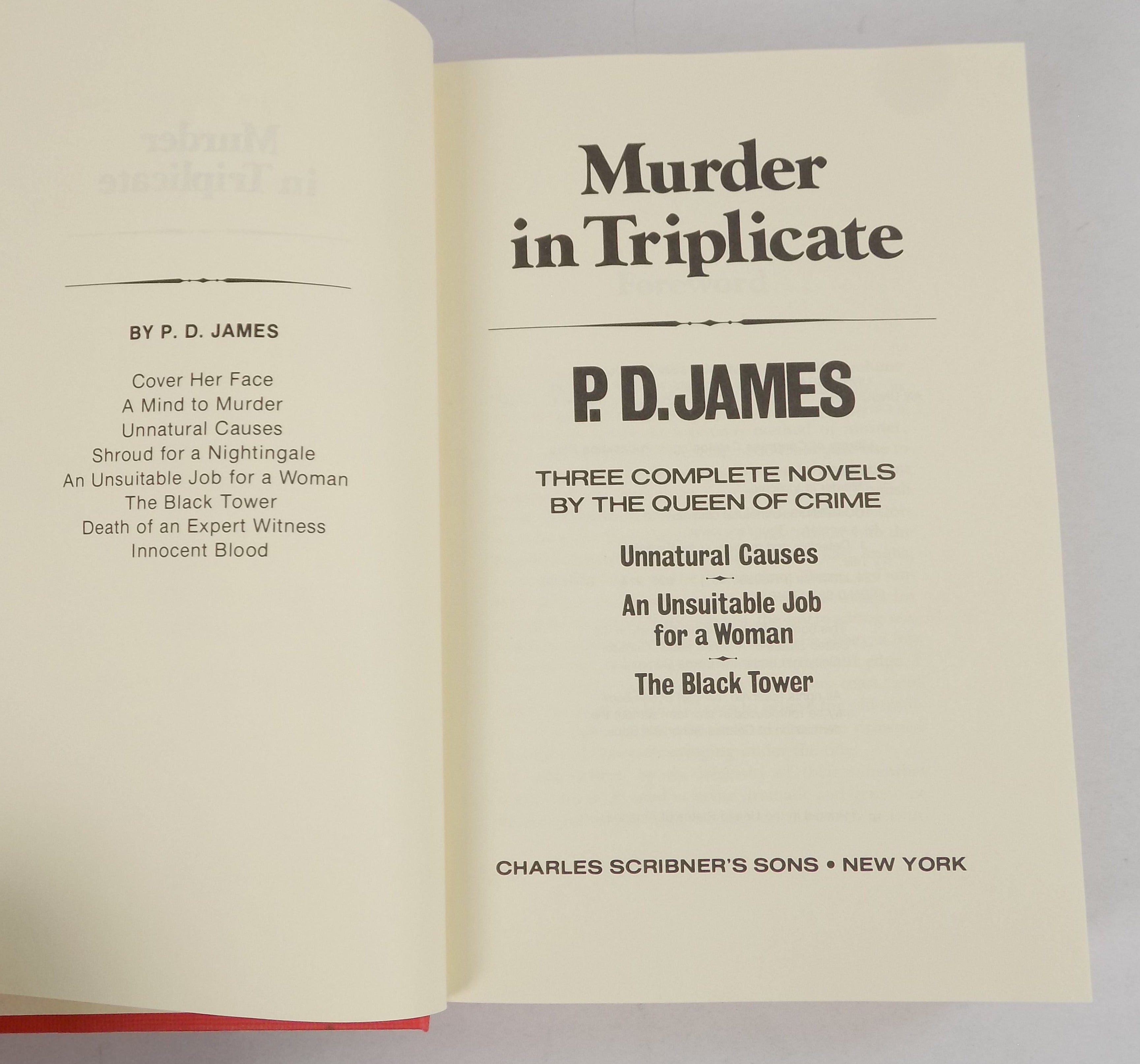 Murder in Triplicate by P. D. James · Macmillan Co. · 1982, B.C.E.