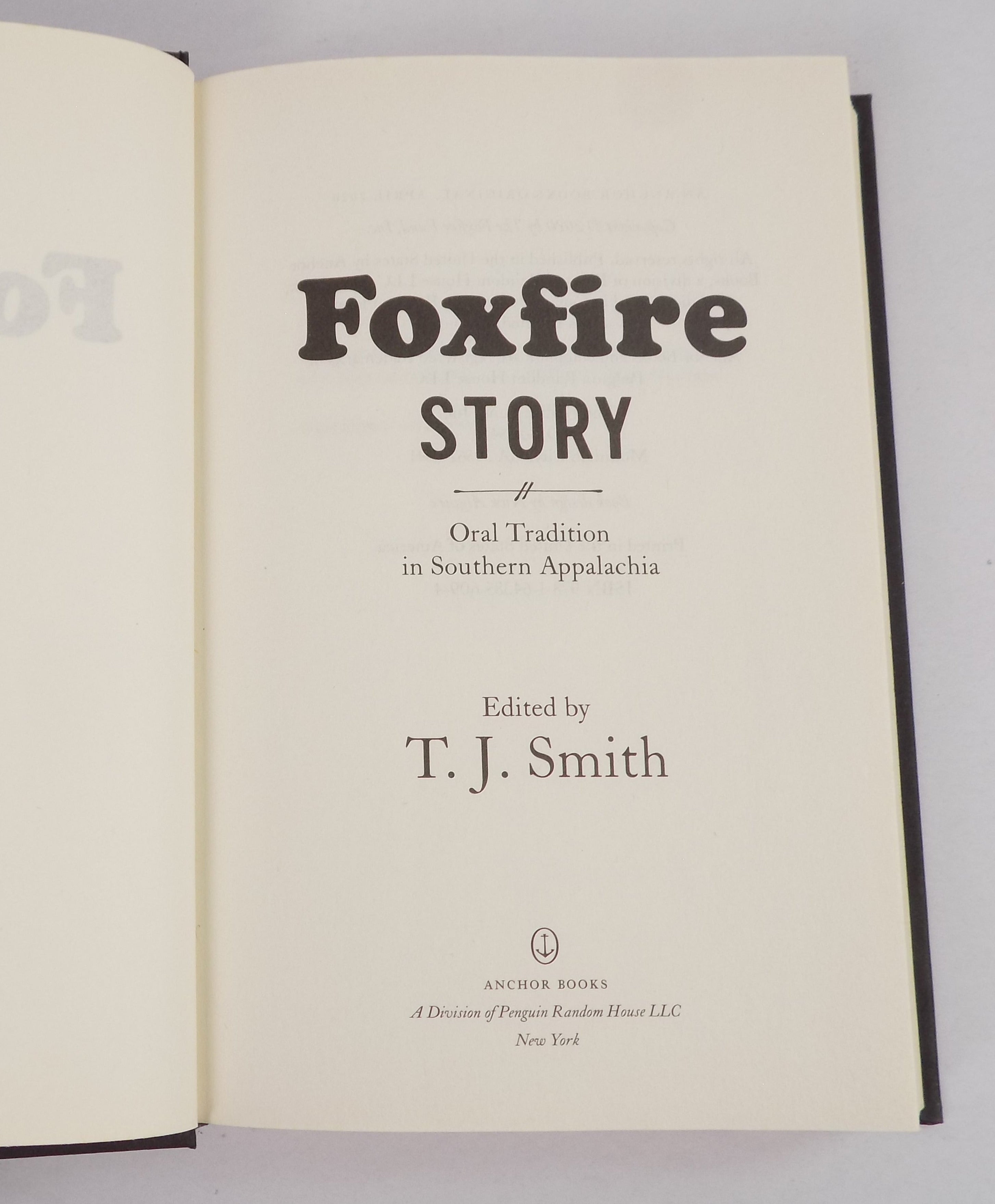 The Foxfire Story by T.J. Smith · Anchor Books · 2020