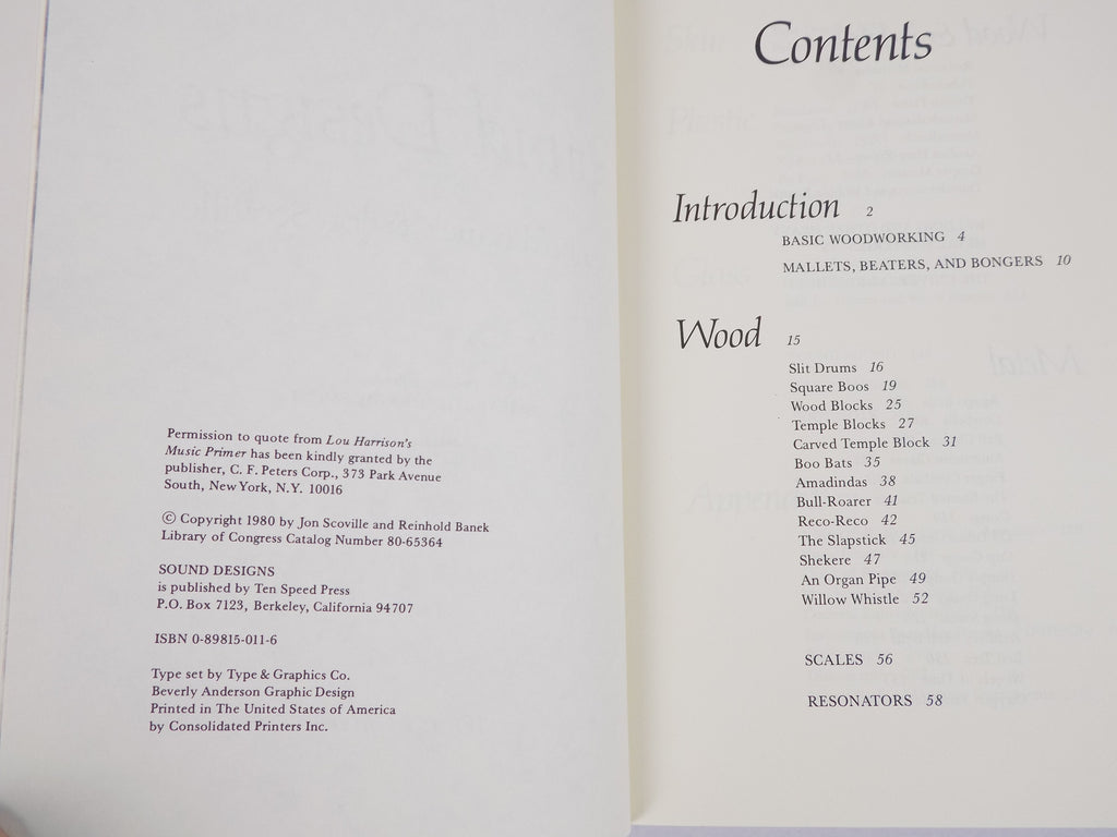 Sound Designs by Reinhold Banek · Ten Speed Press · 1980