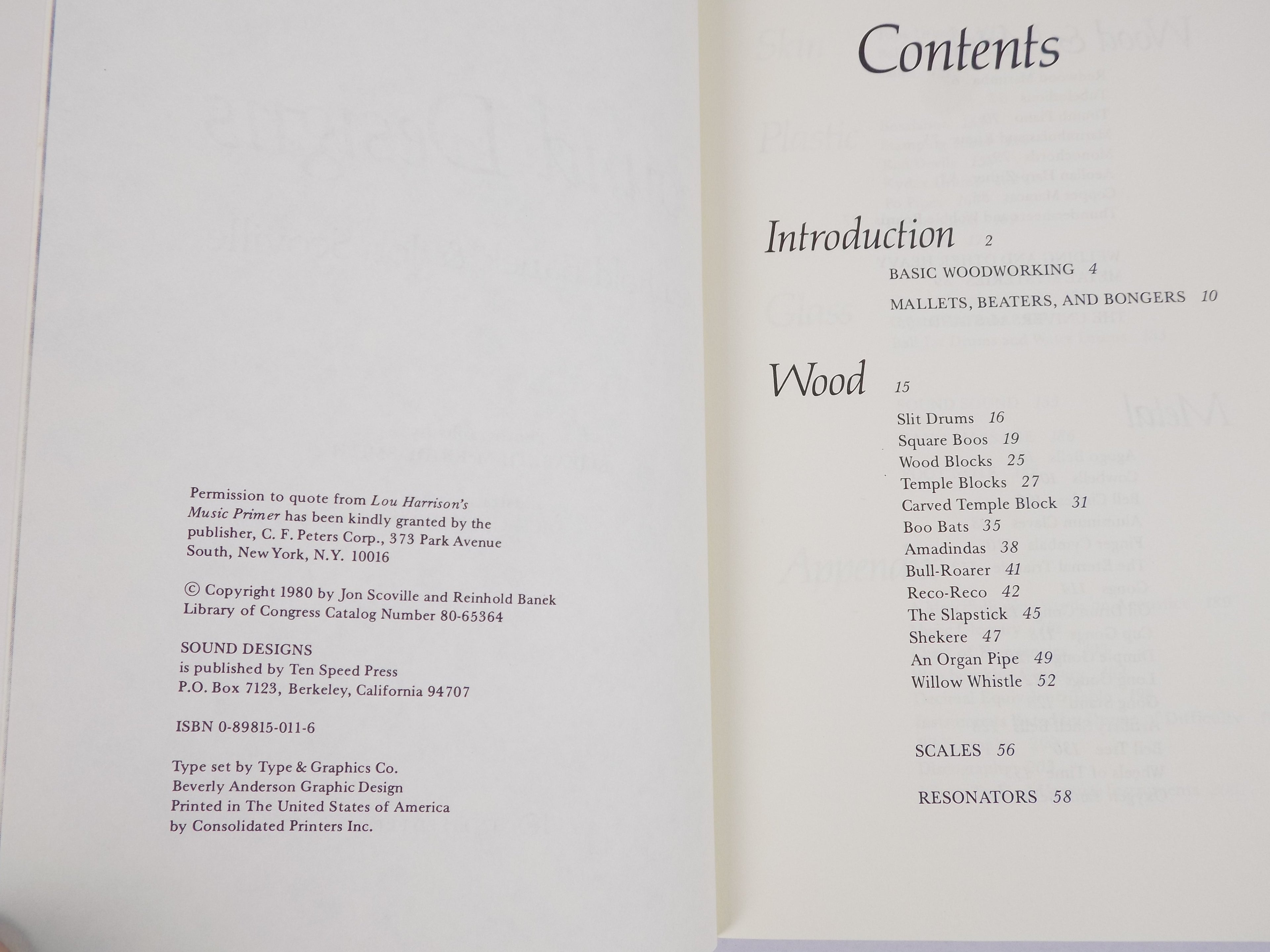 Sound Designs by Reinhold Banek · Ten Speed Press · 1980