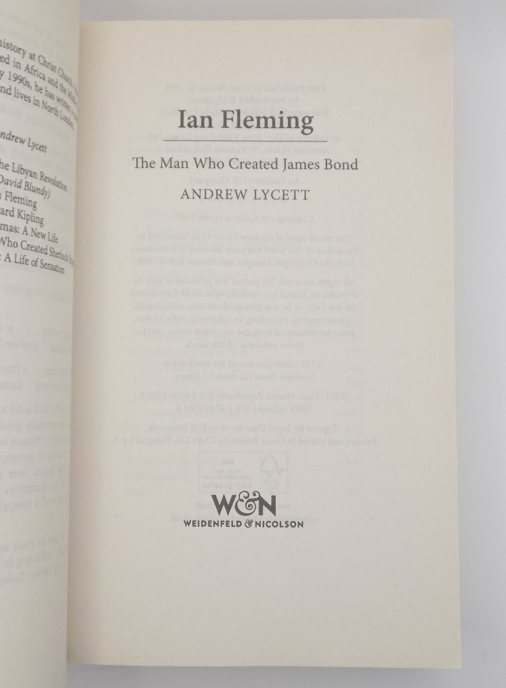 Ian Flemming by Andrew Lycett · Orion Publishing· 2020