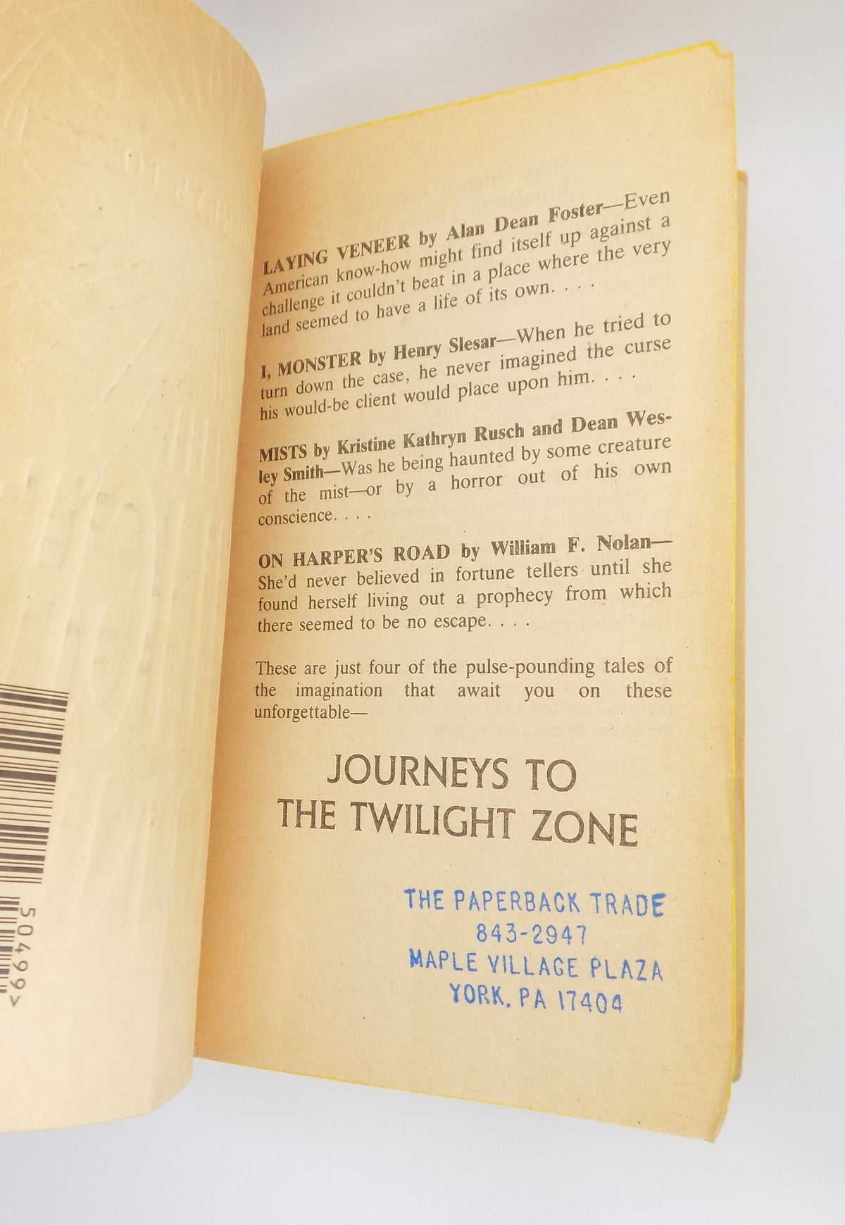 Journeys to the Twilight Zone · Edited by Carol Serling [1993]