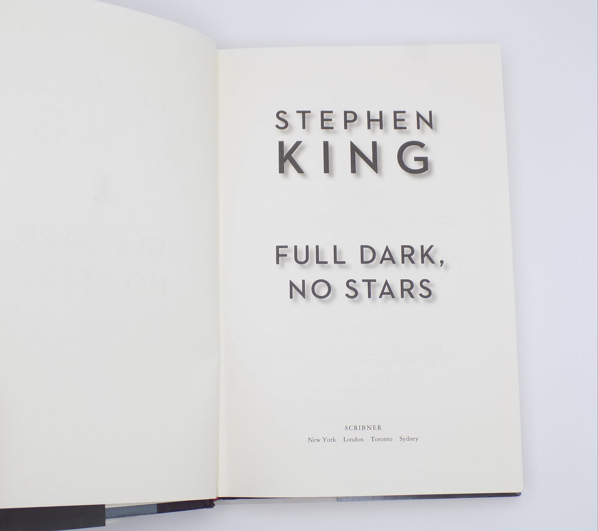 Full Dark No Stars by Stephen King [First Edition] · Scribner, 2010