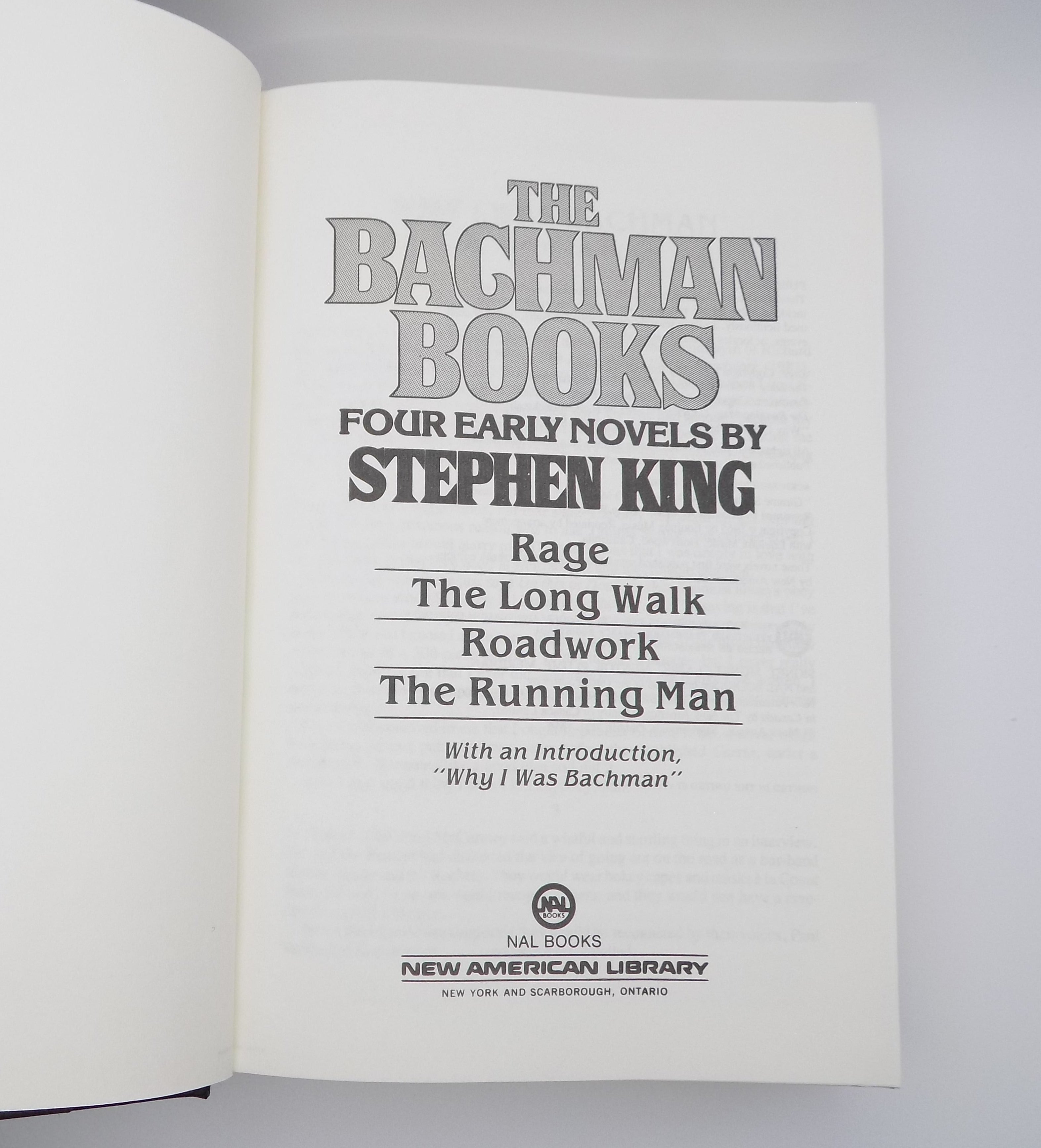 The Bachman Books by Stephen King [B.C.E.] NAL Books, 1985