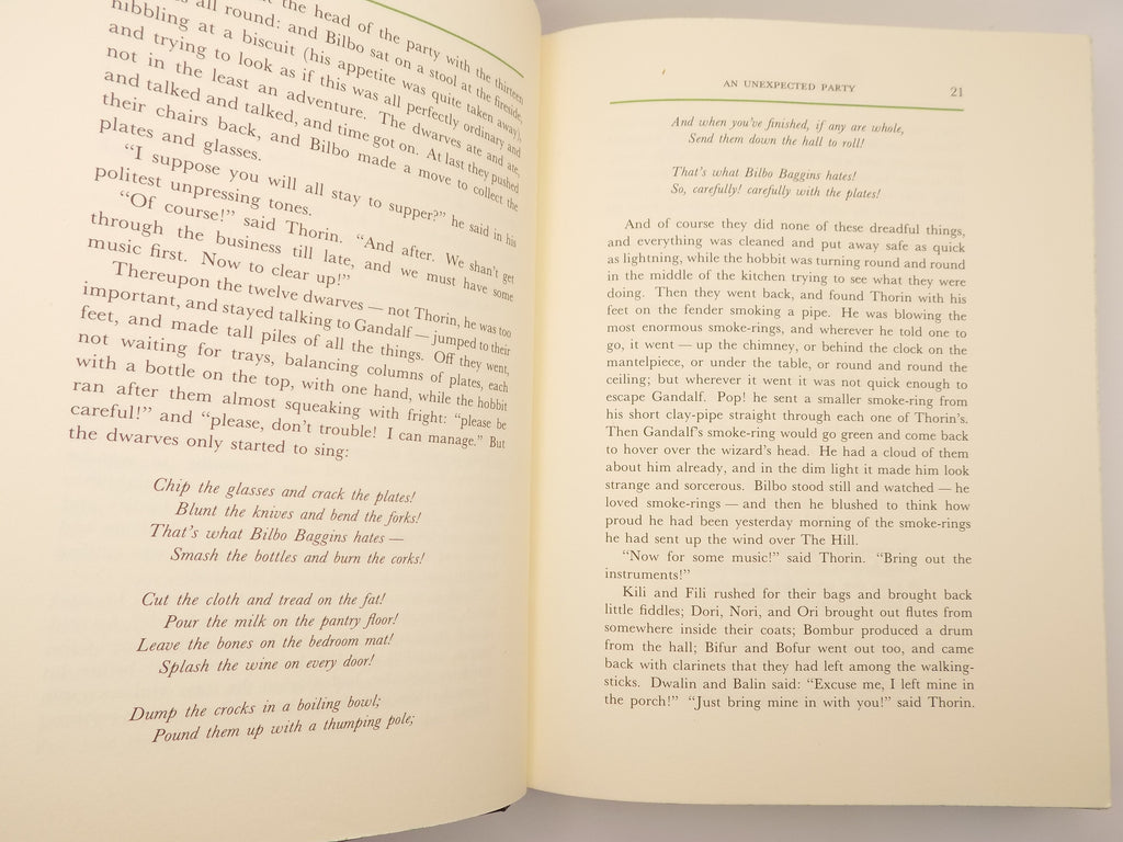 The Hobbit (or There and Back Again) by J.R. Tolkien [Houghton Mifflin, 1973]