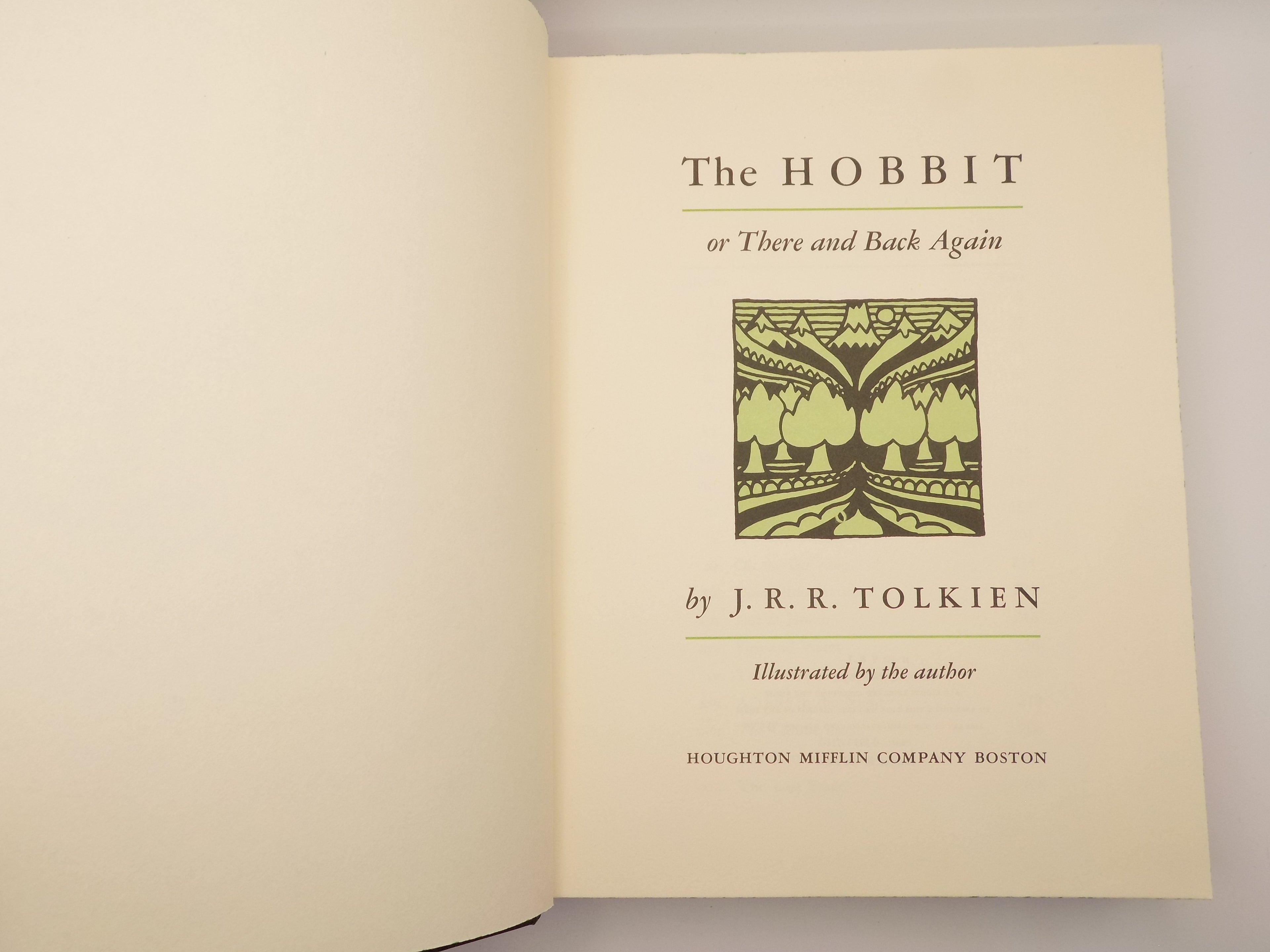 The Hobbit (or There and Back Again) by J.R. Tolkien [Houghton Mifflin, 1973]