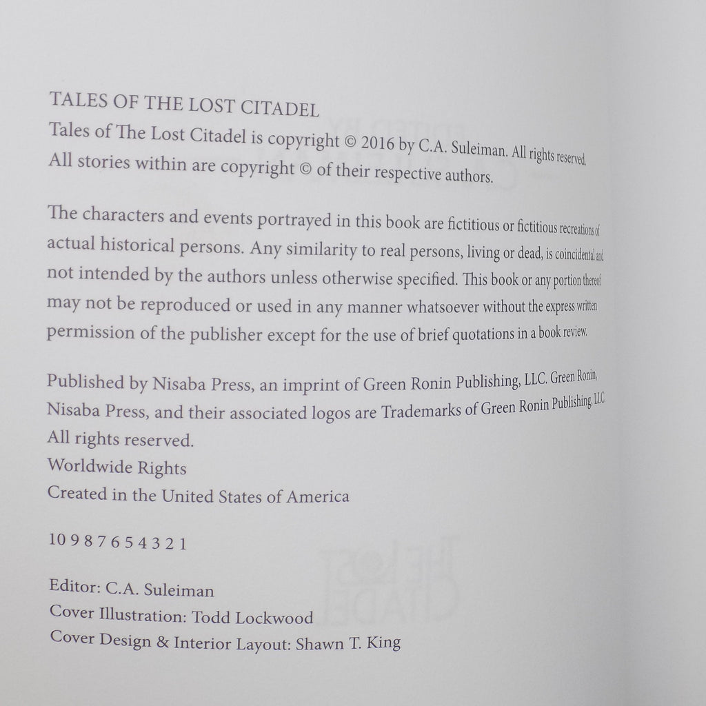 Tales of The Lost Citadel by C.A. Suleiman · Nisaba Press, 2016 · Anthology
