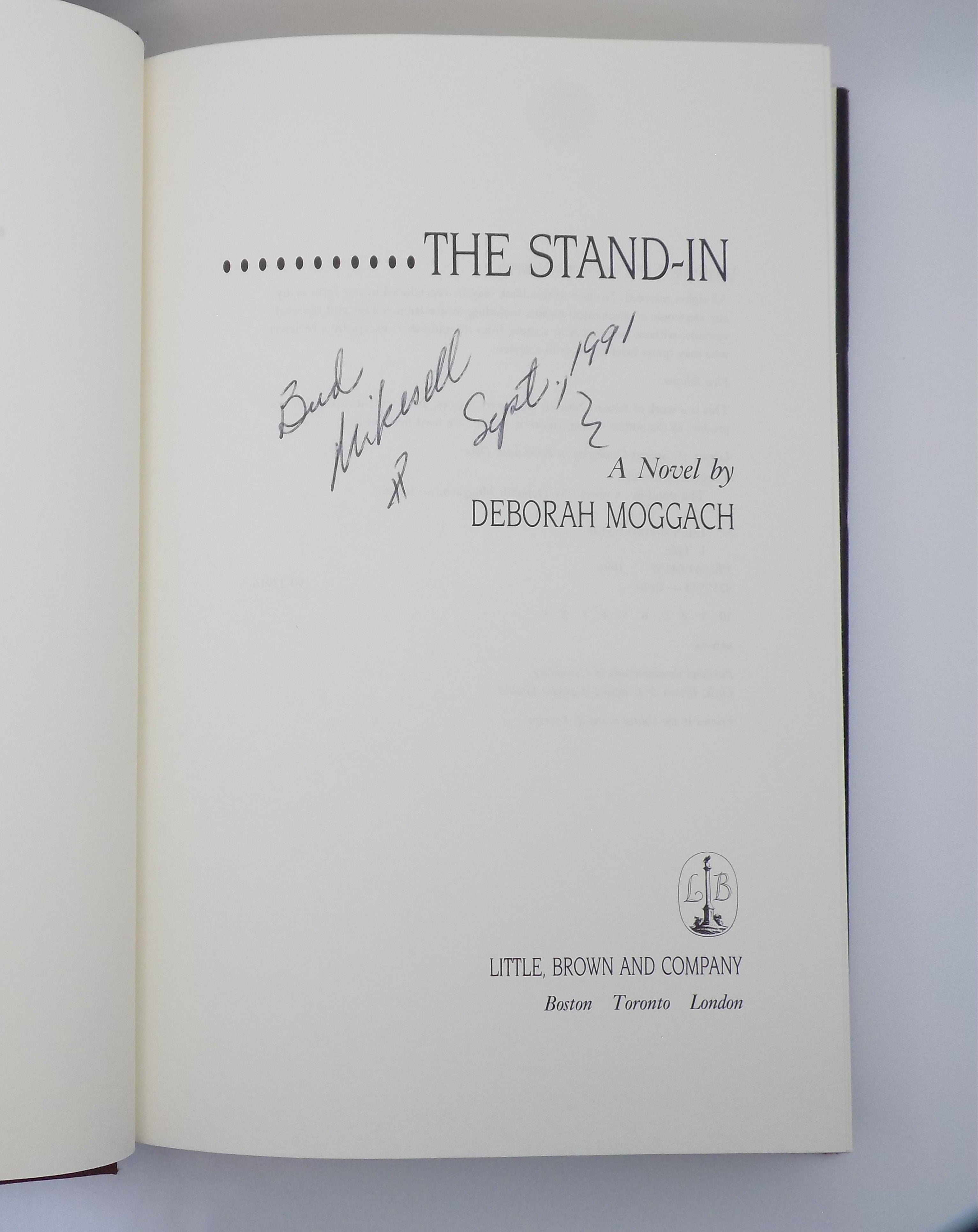 The Stand-In: A Novel by Deborah Moggach · First Edition
