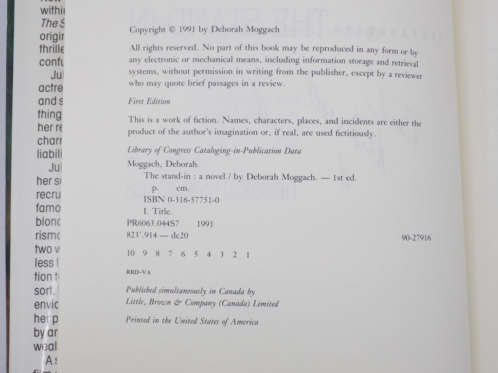 The Stand-In: A Novel by Deborah Moggach · First Edition