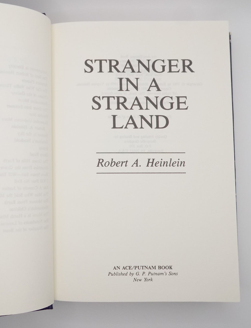 Stranger in a Strange Land by Robert A. Heinlein · B.C.E. 1991