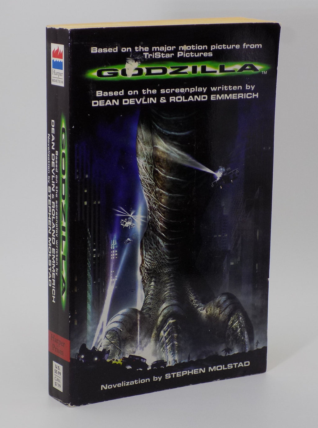 Godzilla: A Novelization  by Stephen Molstad [First Paperback Edition] 1998, HarperPrism