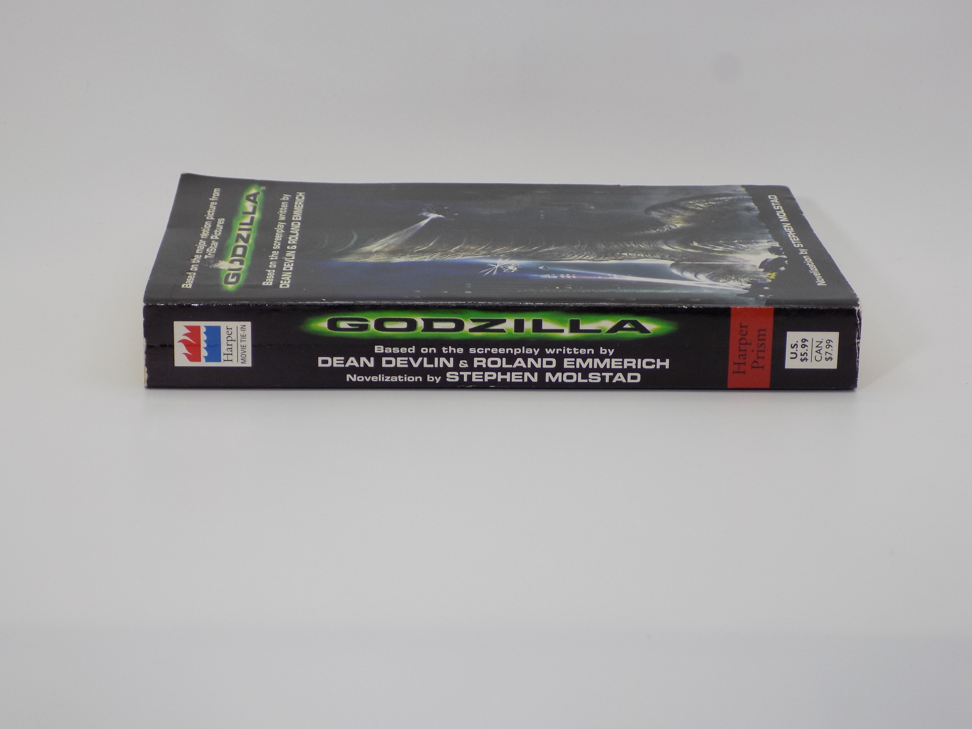 Godzilla: A Novelization  by Stephen Molstad [First Paperback Edition] 1998, HarperPrism