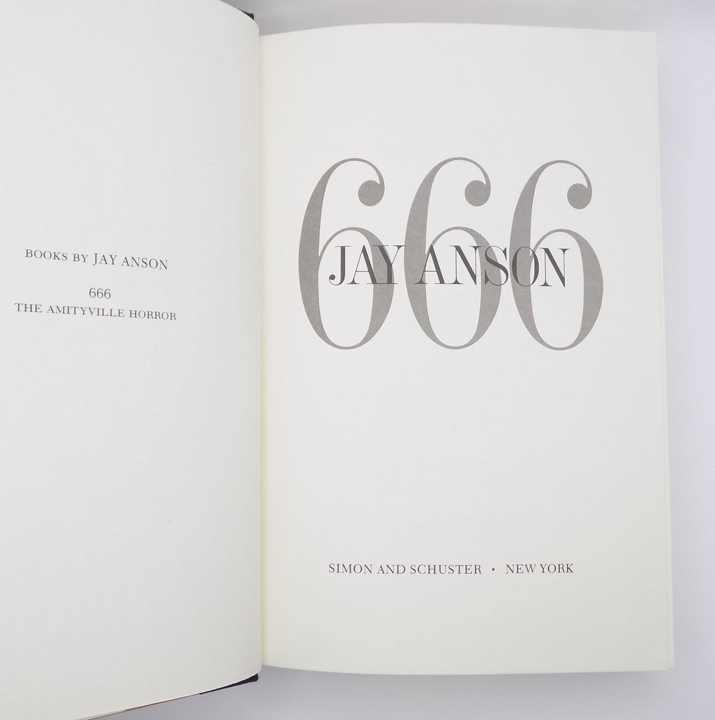 666 : A Novel by Jay Anson [1st Ed.] Simon & Schuster, 1981
