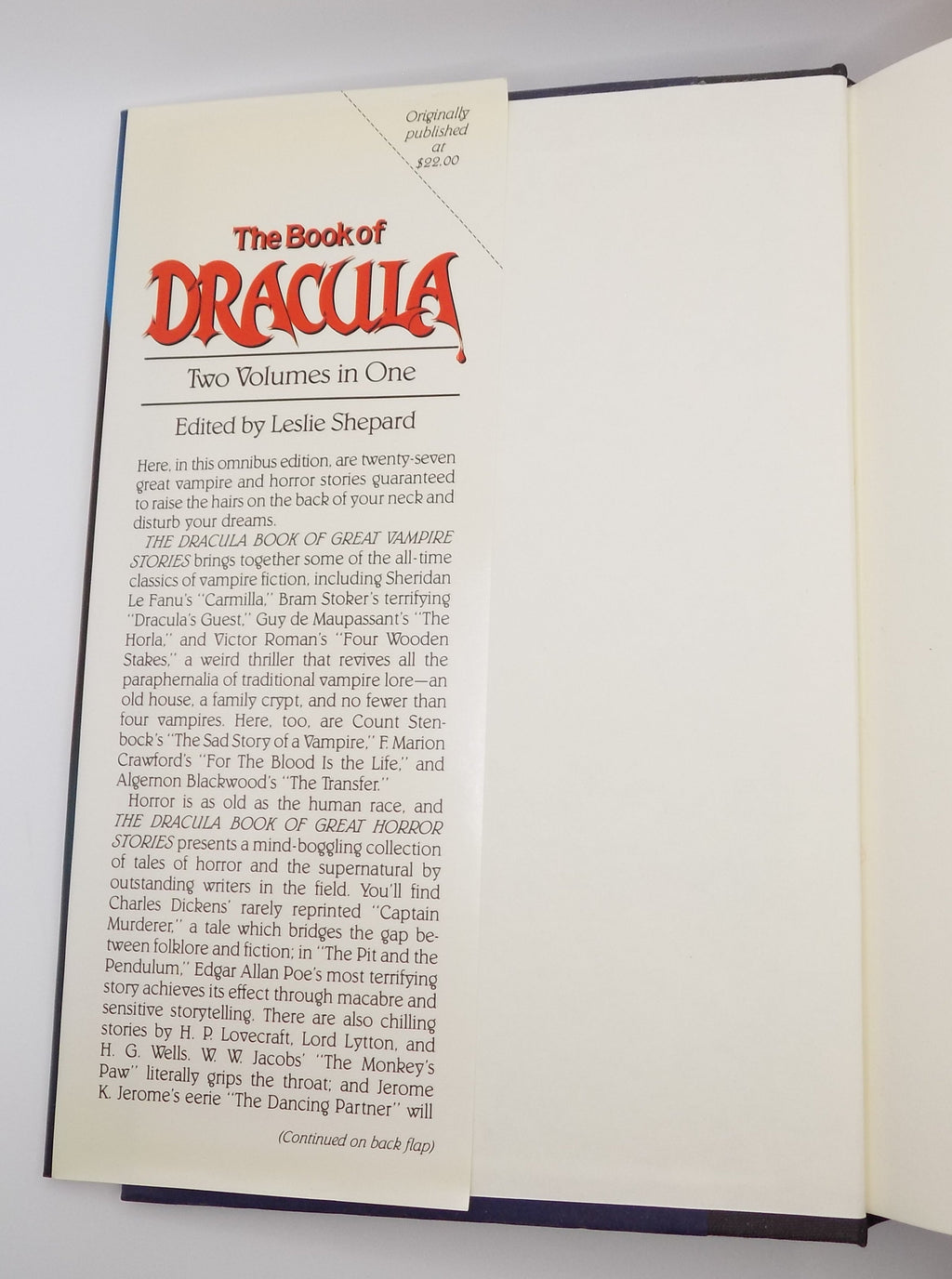 The Book of Dracula Edited by Leslie Shepard [Wing Books, 1991]