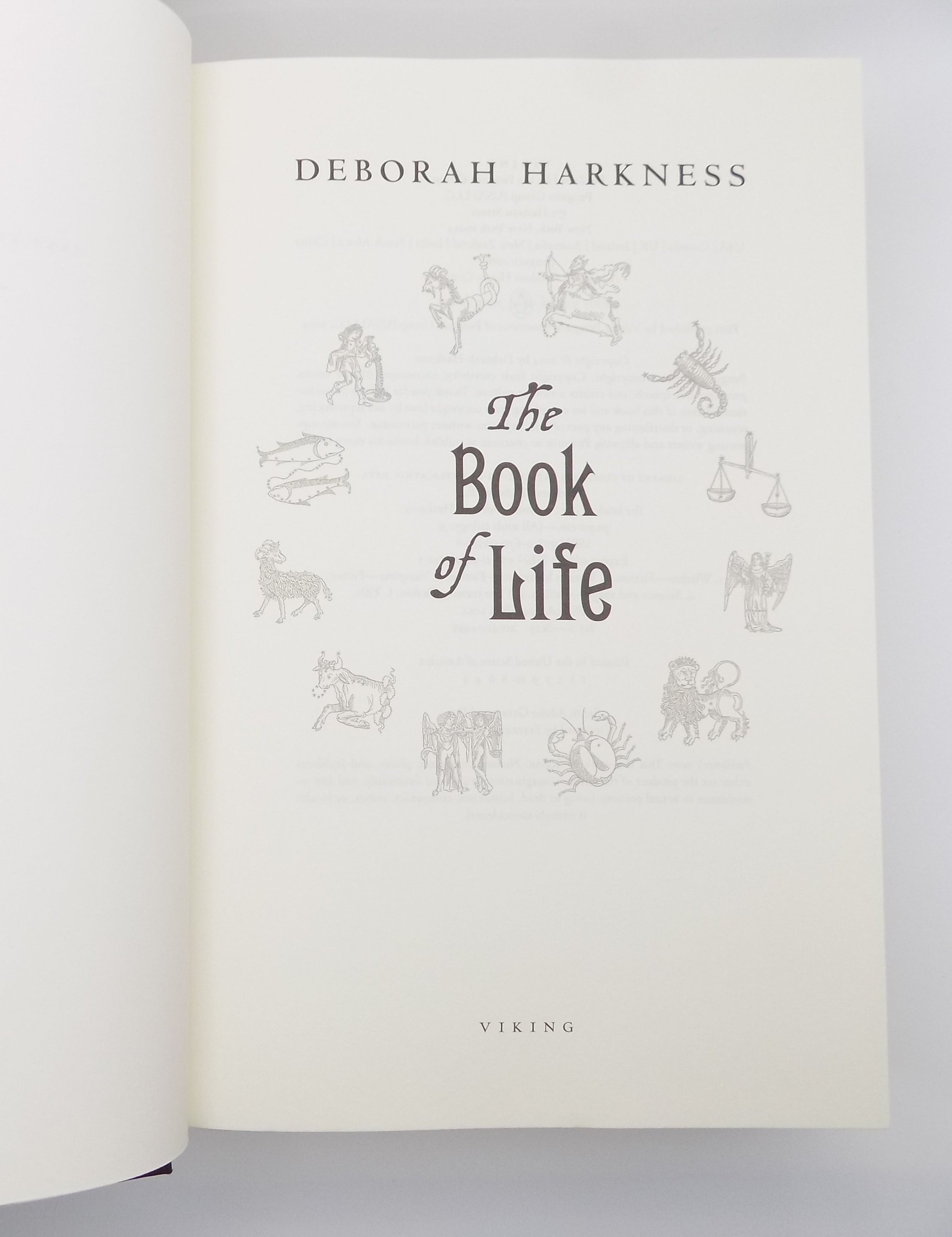 The Book of Life by Deborah Harkness [1st Ed. & Signed!] Viking, 2014